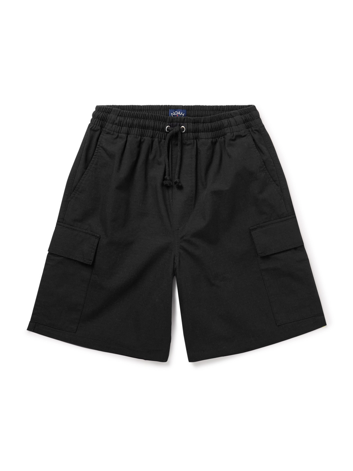Cotton-Ripstop Drawstring Cargo Shorts