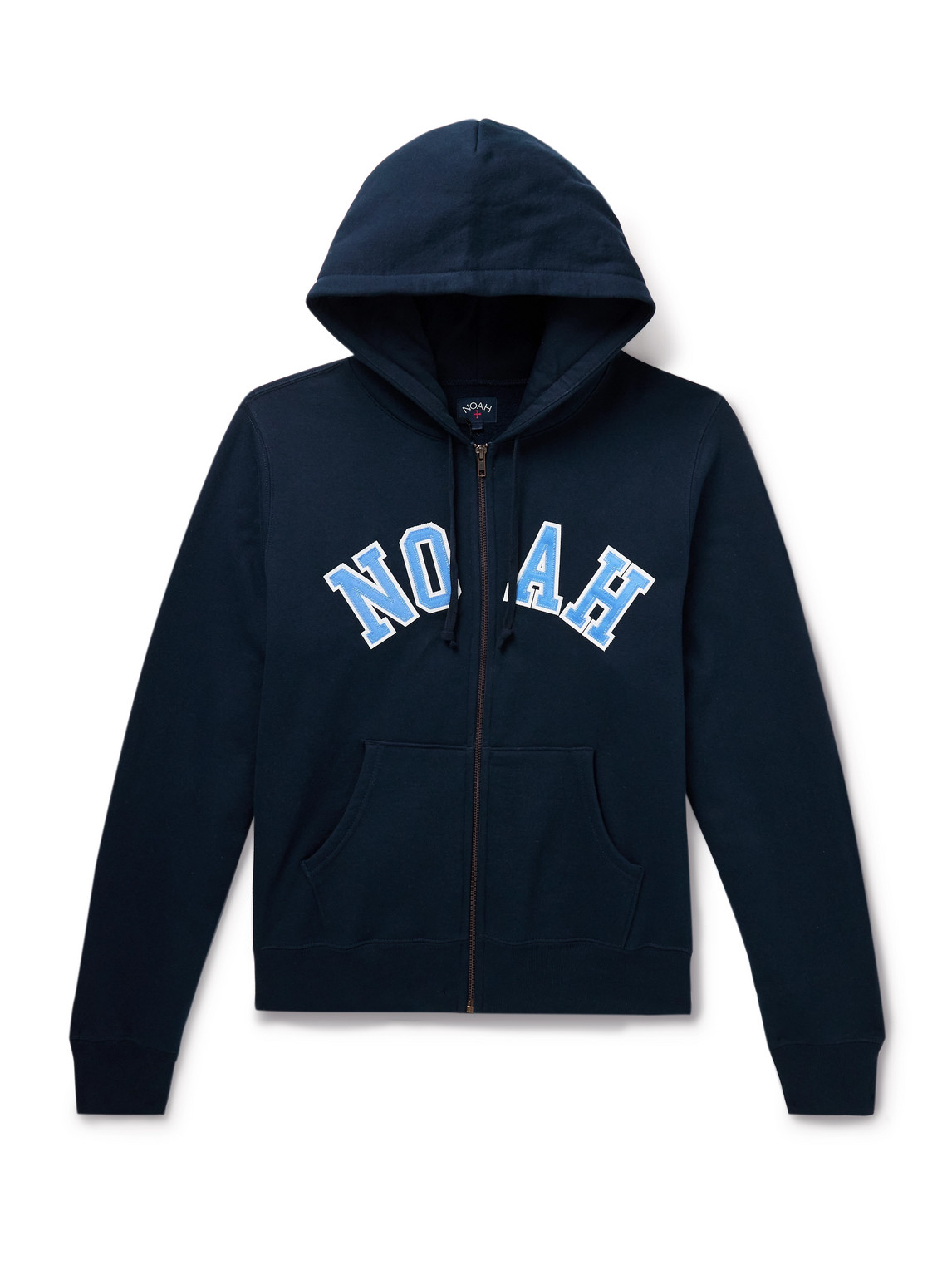 Logo-Appliquéd Cotton-Jersey Zip-Up Hoodie
