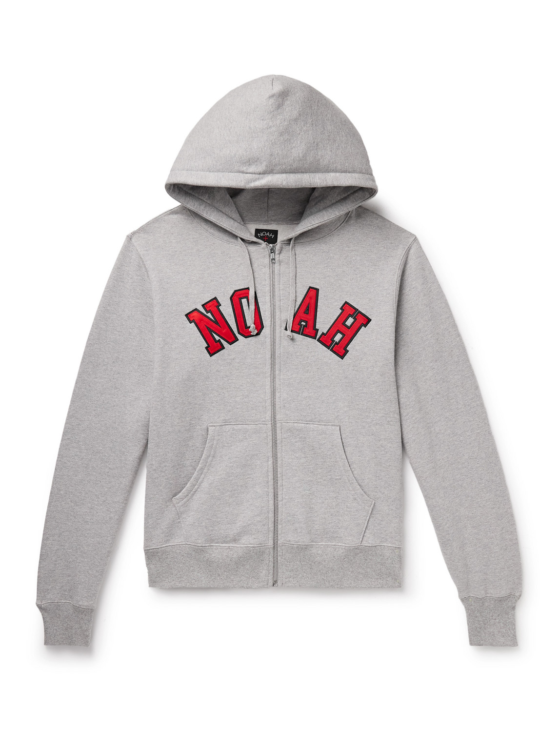Noah Logo-appliquéd Cotton-jersey Zip-up Hoodie
