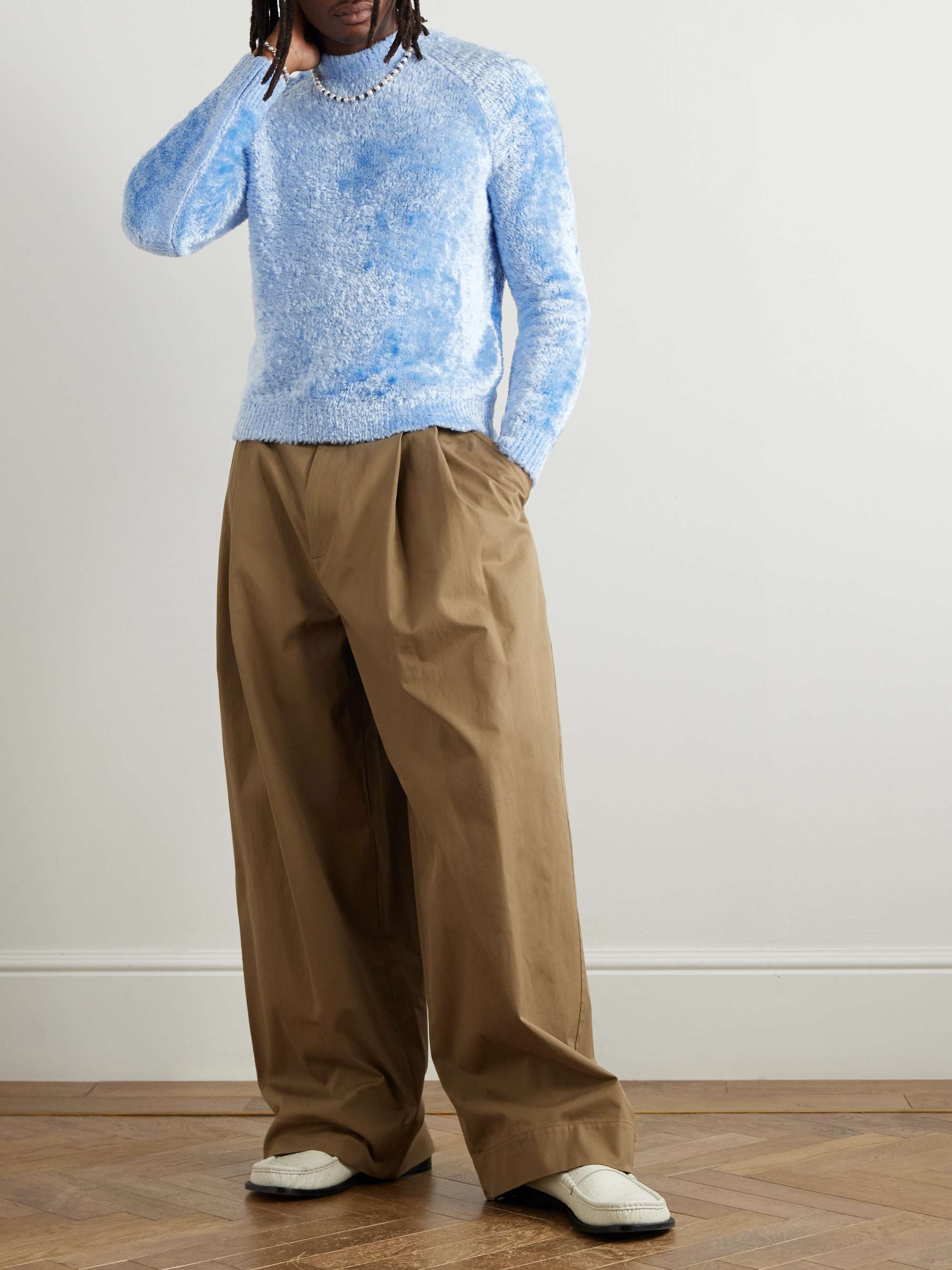 GIVENCHY Silk and linen-blend voile wide-leg pants | NET-A
