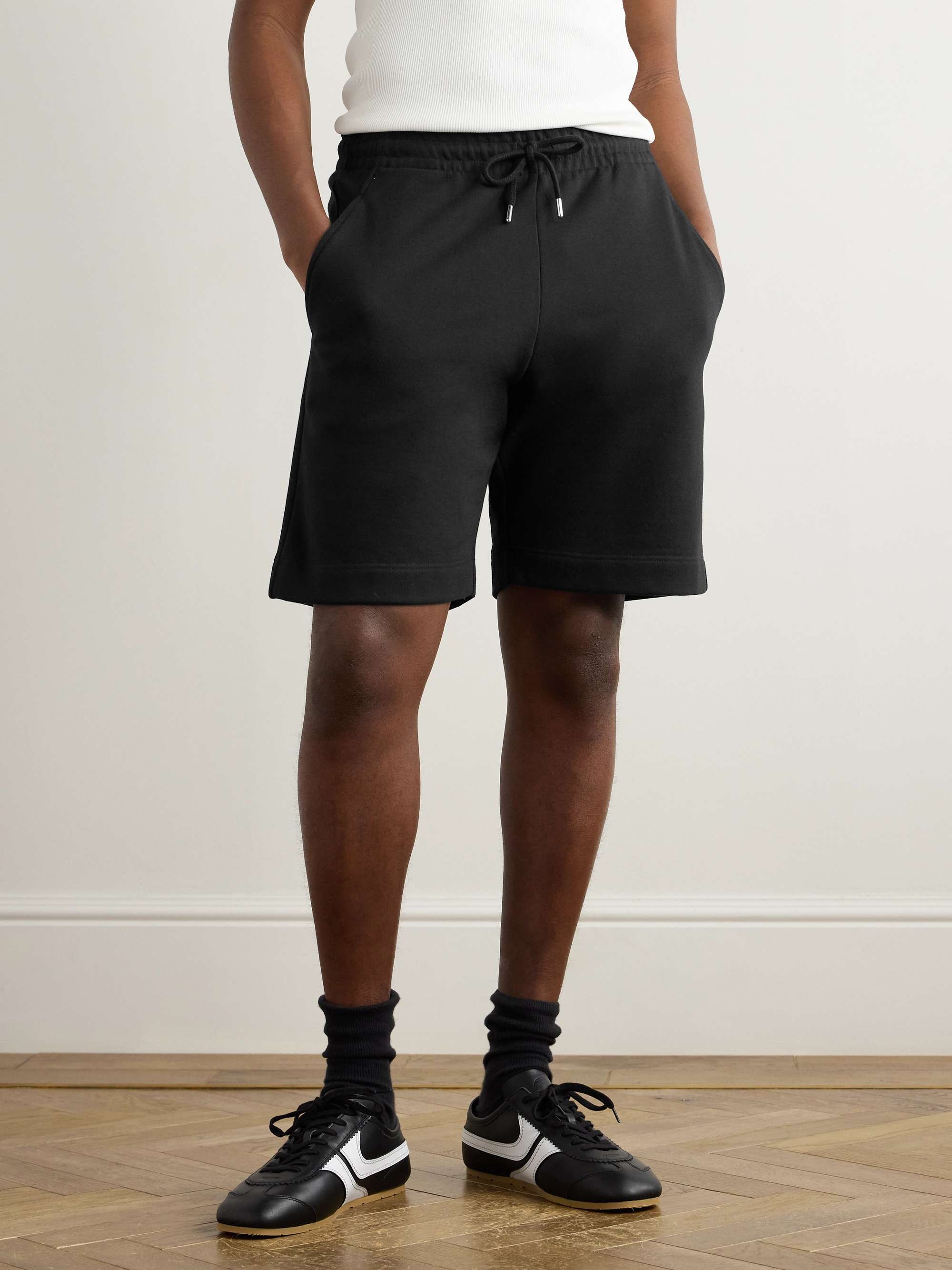 DRIES VAN NOTEN Straight-Leg Belted Frayed Cotton-Gabardine