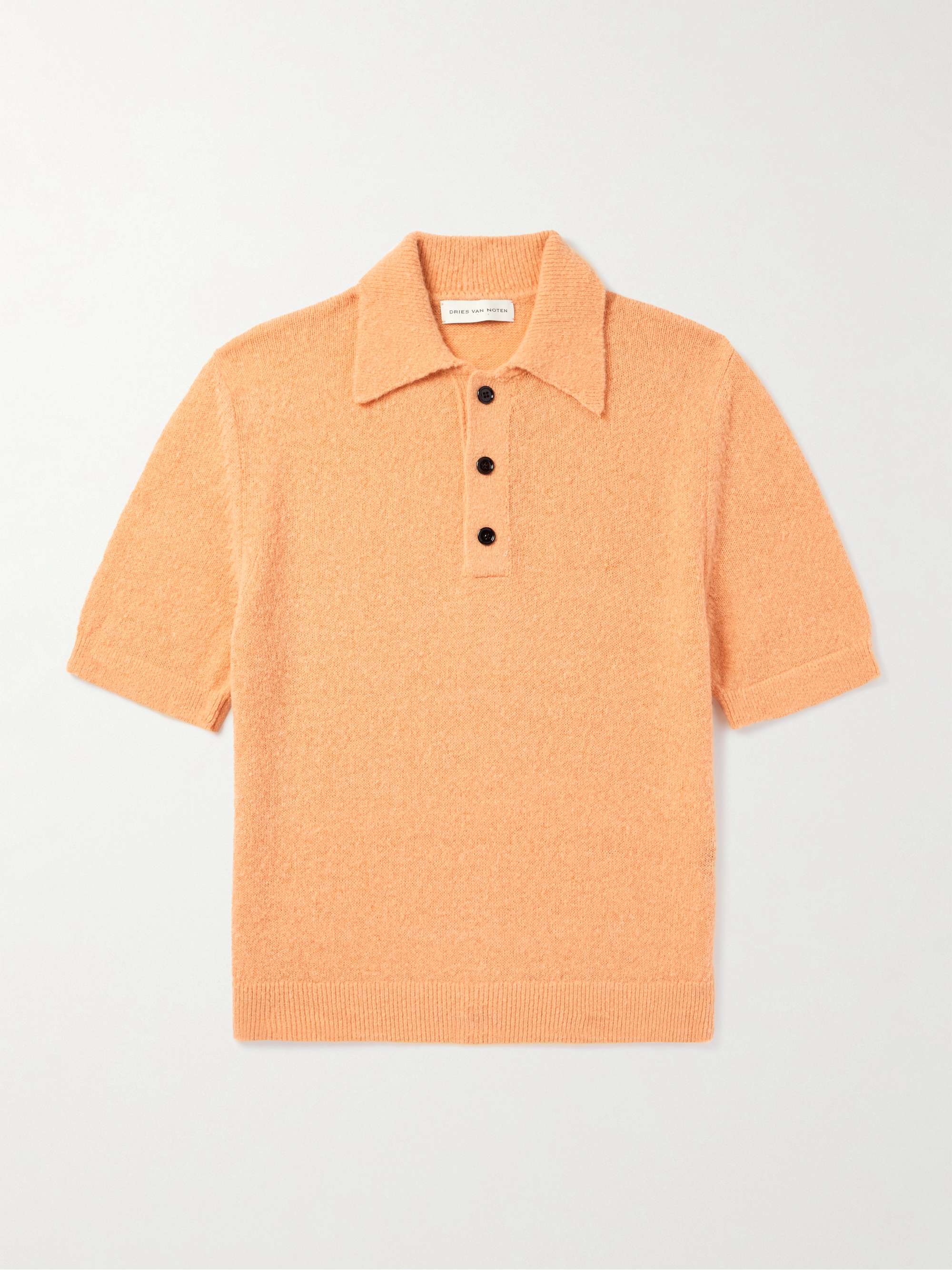 DRIES VAN NOTEN Slim-Fit Alpaca-Blend Polo Shirt for Men