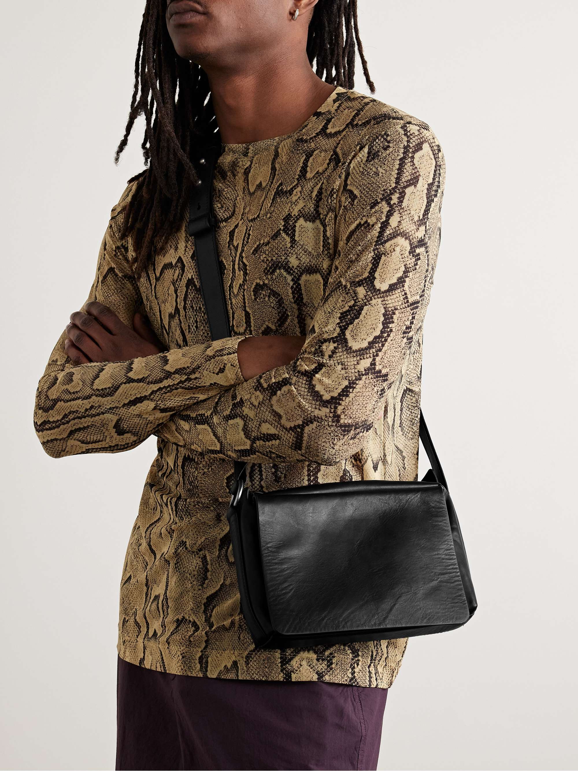 DRIES VAN NOTEN Leather Messenger Bag for Men | MR PORTER