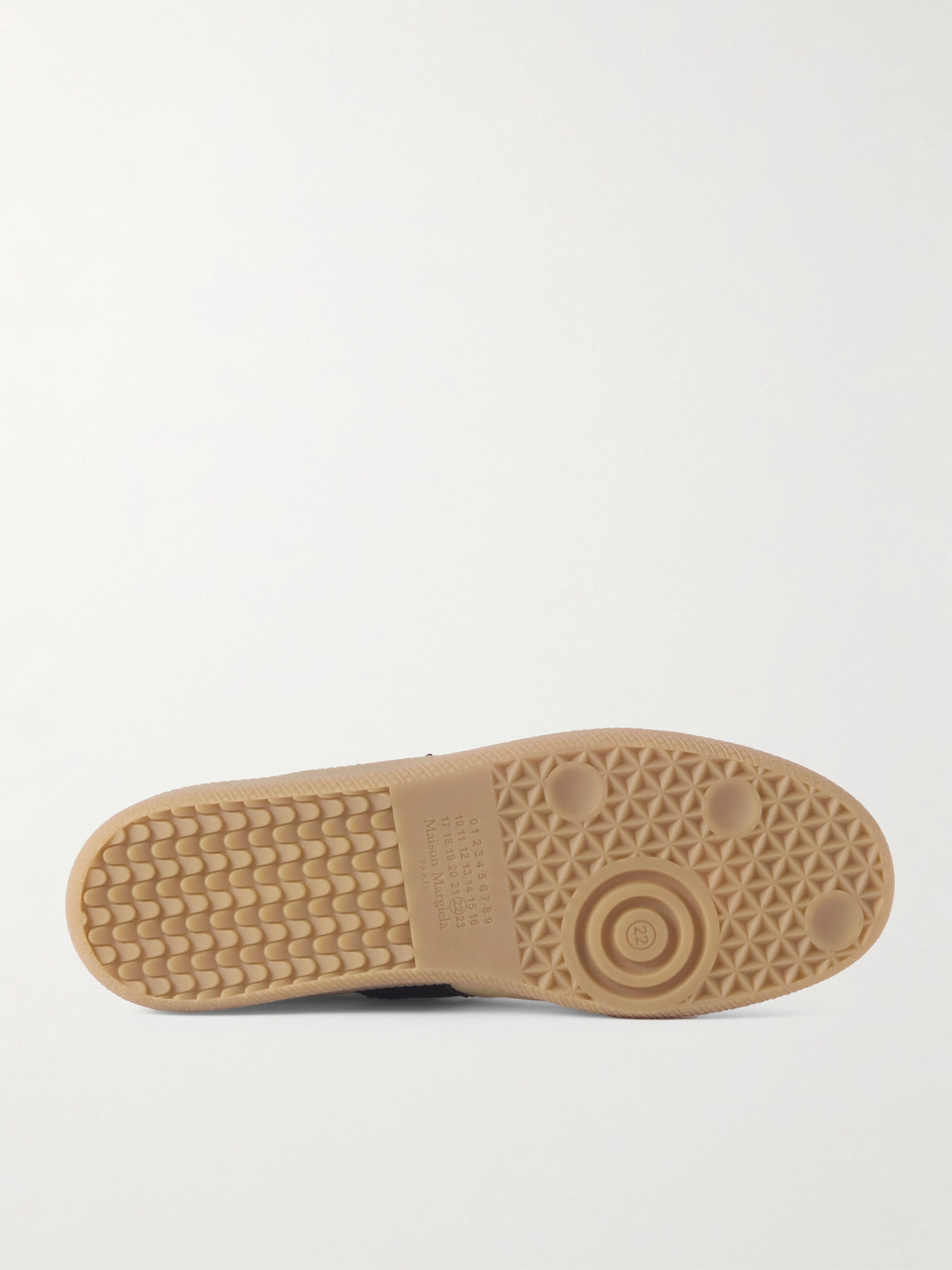 Maison Margiela Replica Leather And Suede-trimmed Twill Sneakers In Neutrals