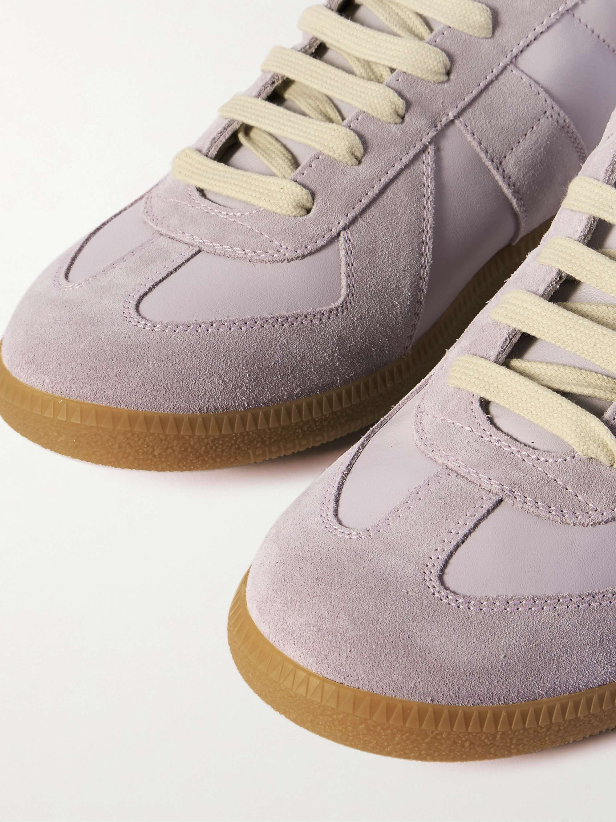 MAISON MARGIELA Replica Leather and Suede Sneakers
