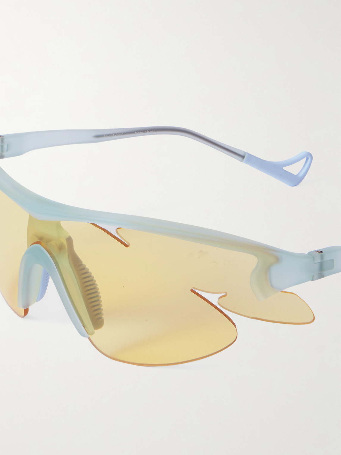 District Vision Post Archive Faction Junya Racer D-frame Polycarbonate And Titanium Sunglasses In Yellow