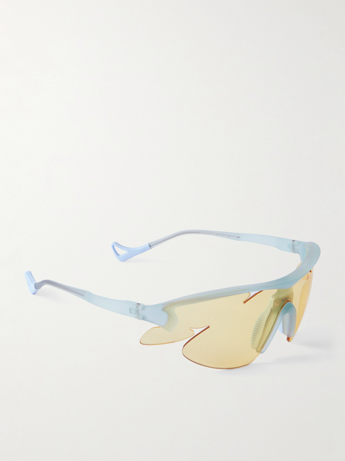 District Vision Post Archive Faction Junya Racer D-frame Polycarbonate And Titanium Sunglasses In Yellow