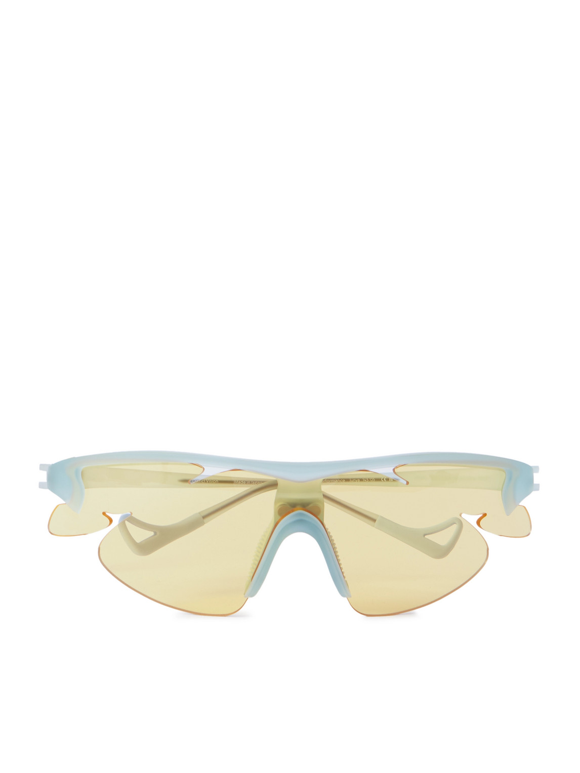 District Vision Post Archive Faction Junya Racer D-frame Polycarbonate And Titanium Sunglasses In Yellow