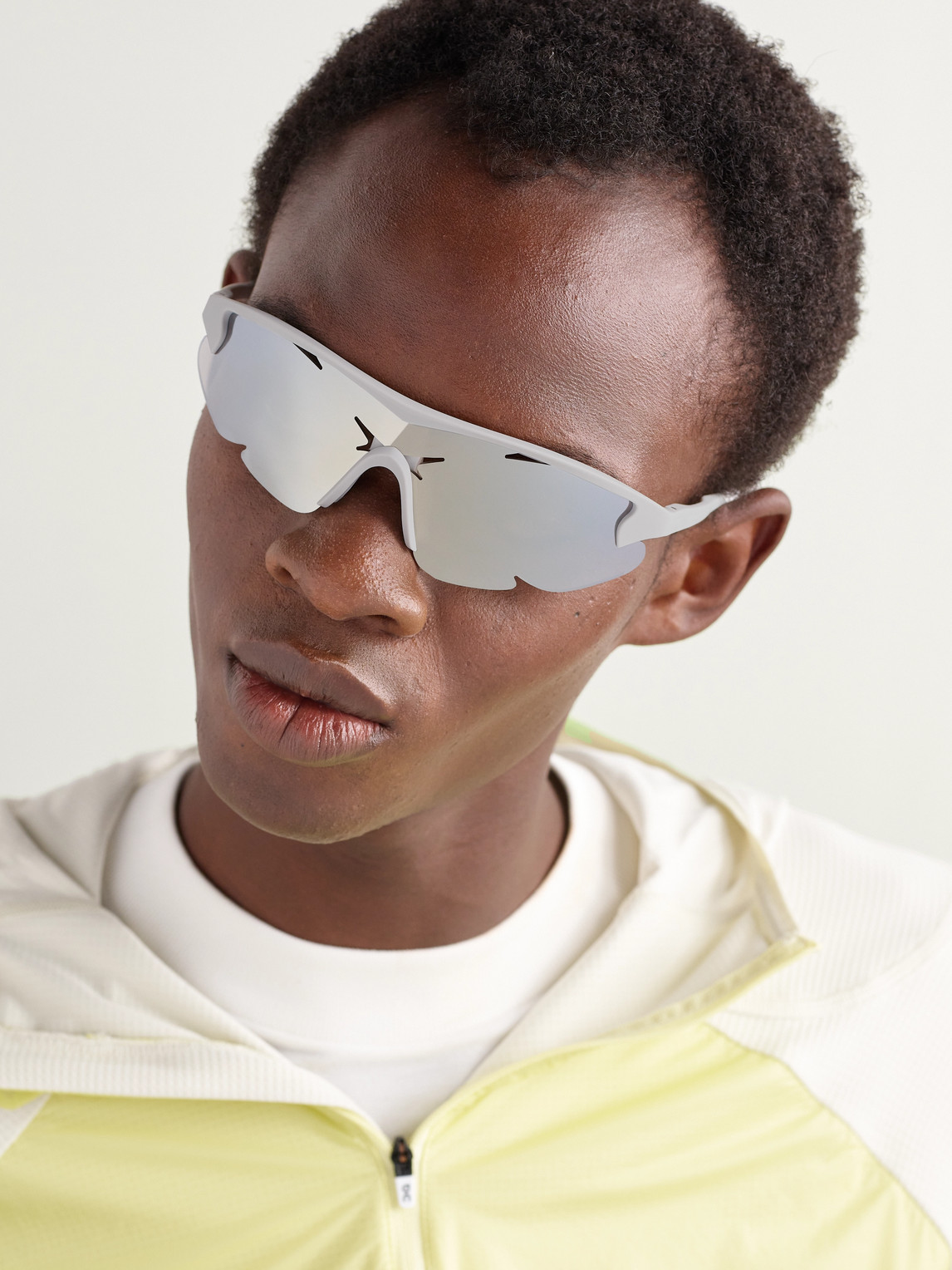 District Vision Post Archive Faction Junya Racer D-frame Polycarbonate And Titanium Sunglasses In Silver