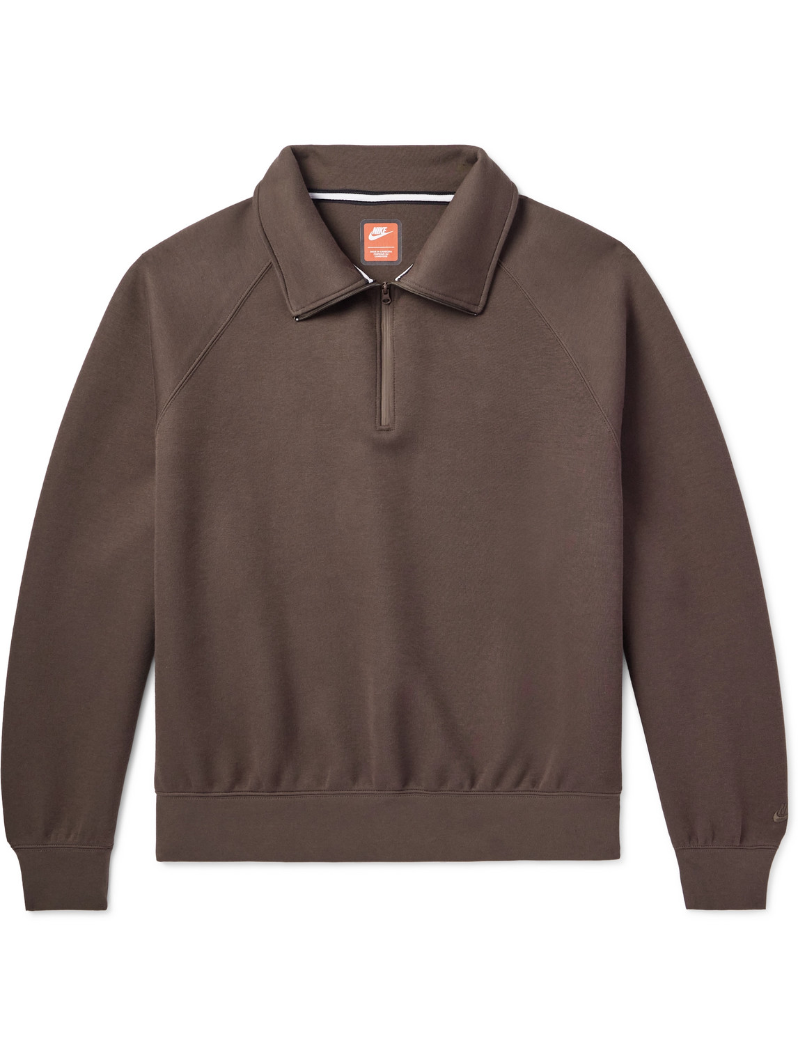 Nike Reimagined Tech Fleece Half-zip Sweatshirt In Brown