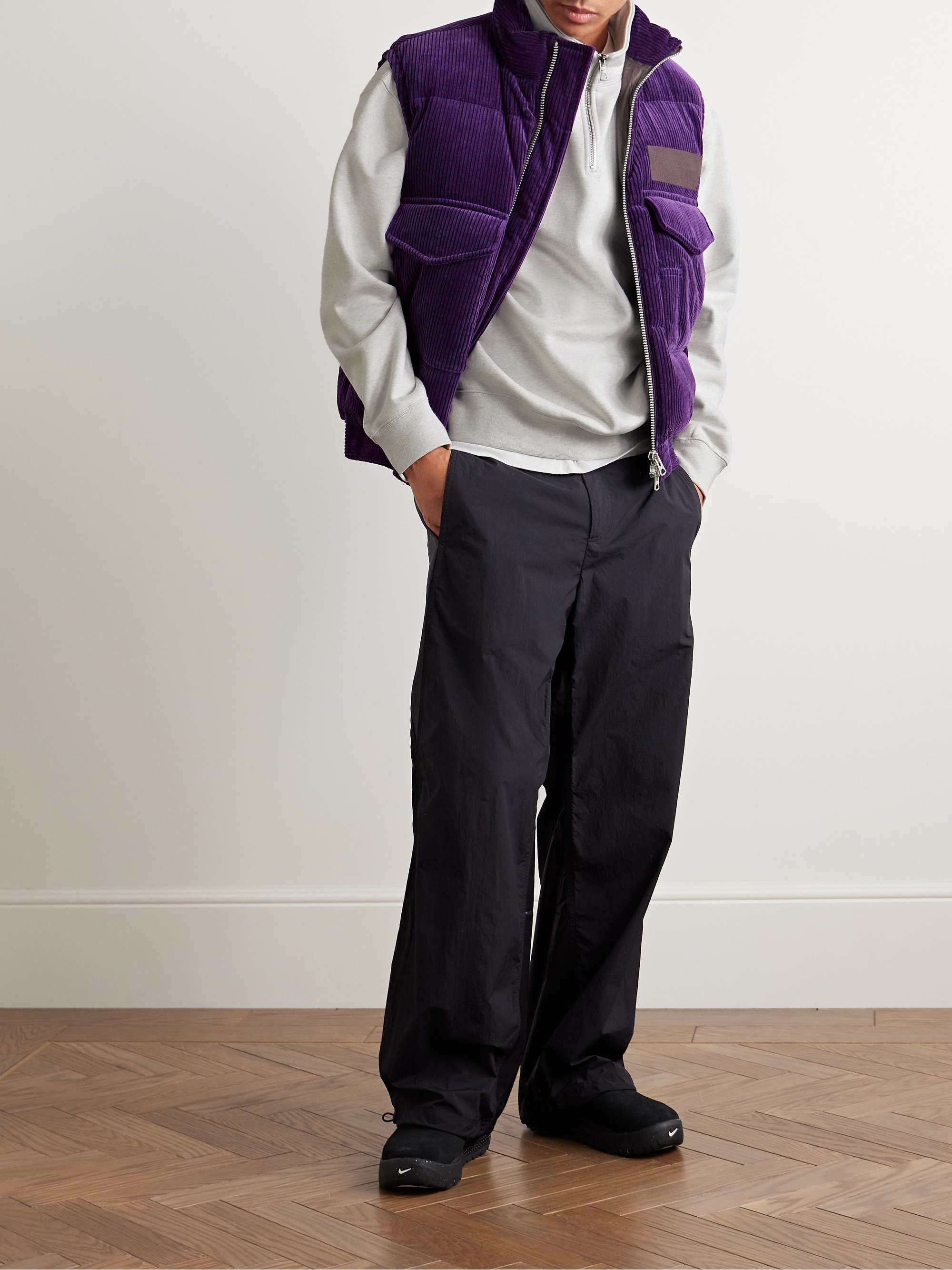 NIKE Logo-Embroidered Cotton-Blend Jersey Half-Zip