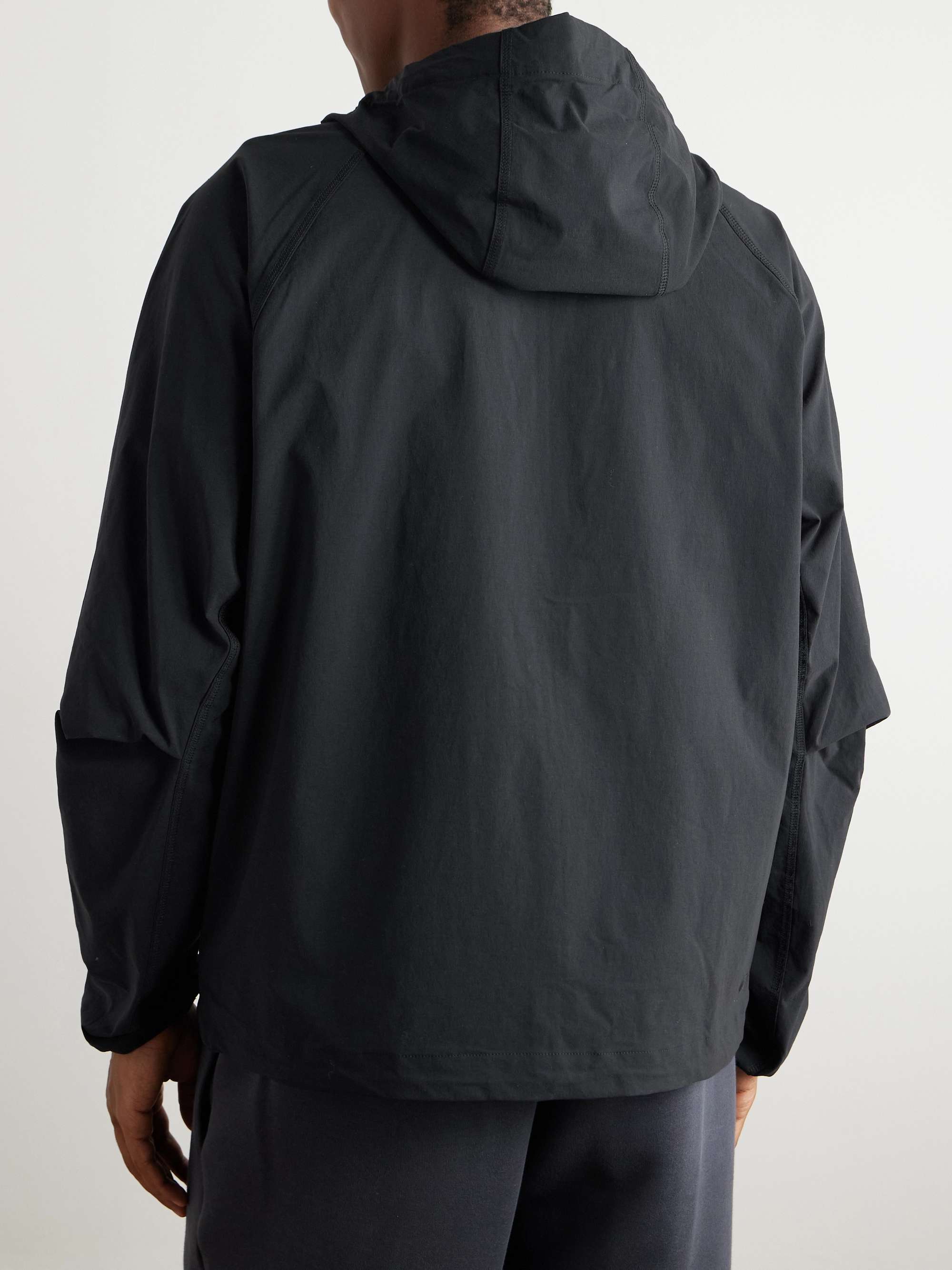 NIKE Logo-Print Stretch-Shell Hooded Zip-Up Jacket for Men