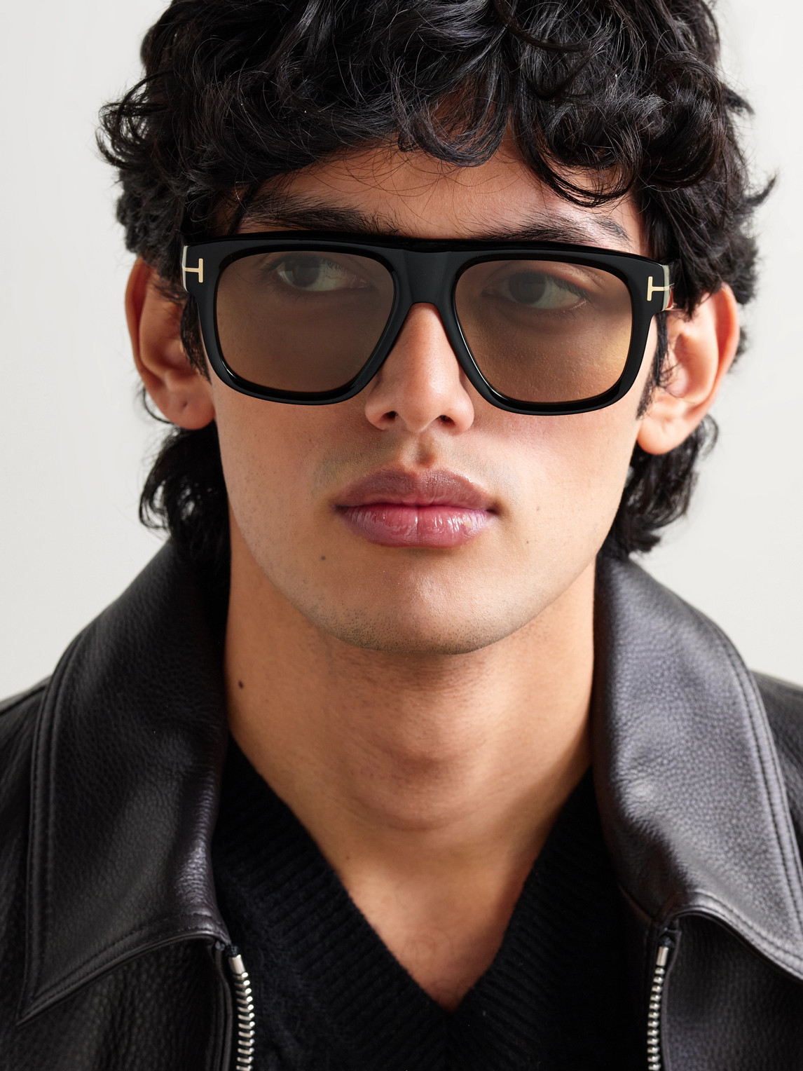 Tom Ford Icon Square-frame Acetate Sunglasses In Black