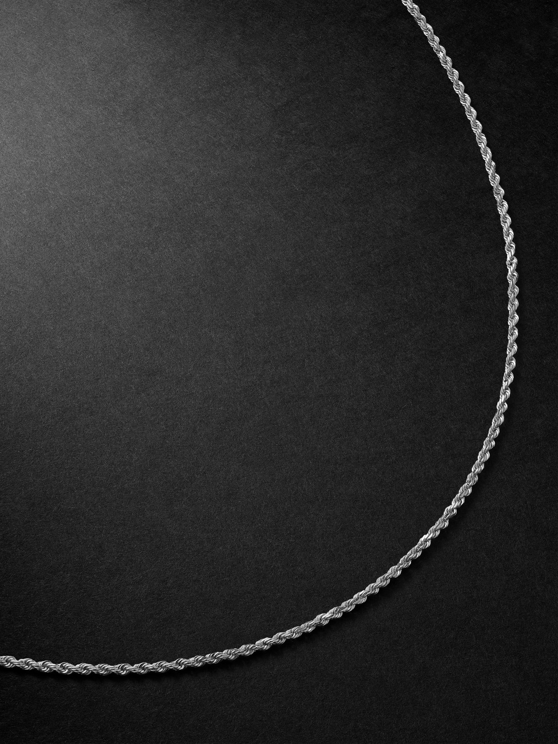 Alex Moss New York 20-inch 14-karat White Gold Rope Chain Necklace In Silver