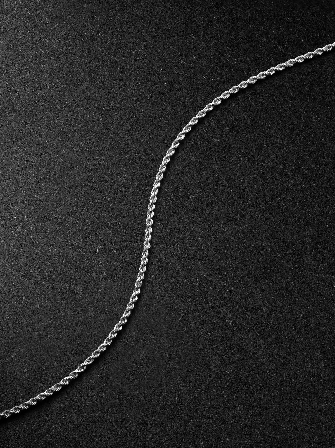 Alex Moss New York 22-inch 14-karat White Gold Rope Chain Necklace In Silver