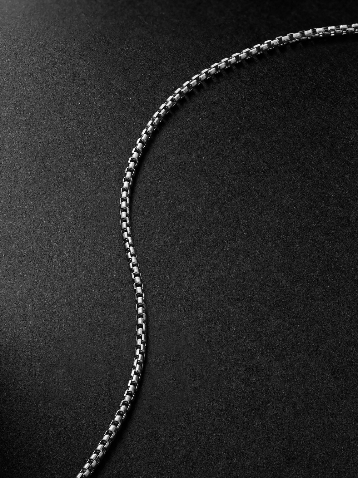 Alex Moss New York 20-inch 14-karat White Gold Box Chain Necklace In Silver