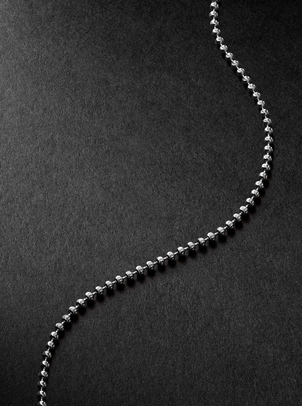 Alex Moss New York 18-inch 14-karat White Gold Ball Chain Necklace In Gold
