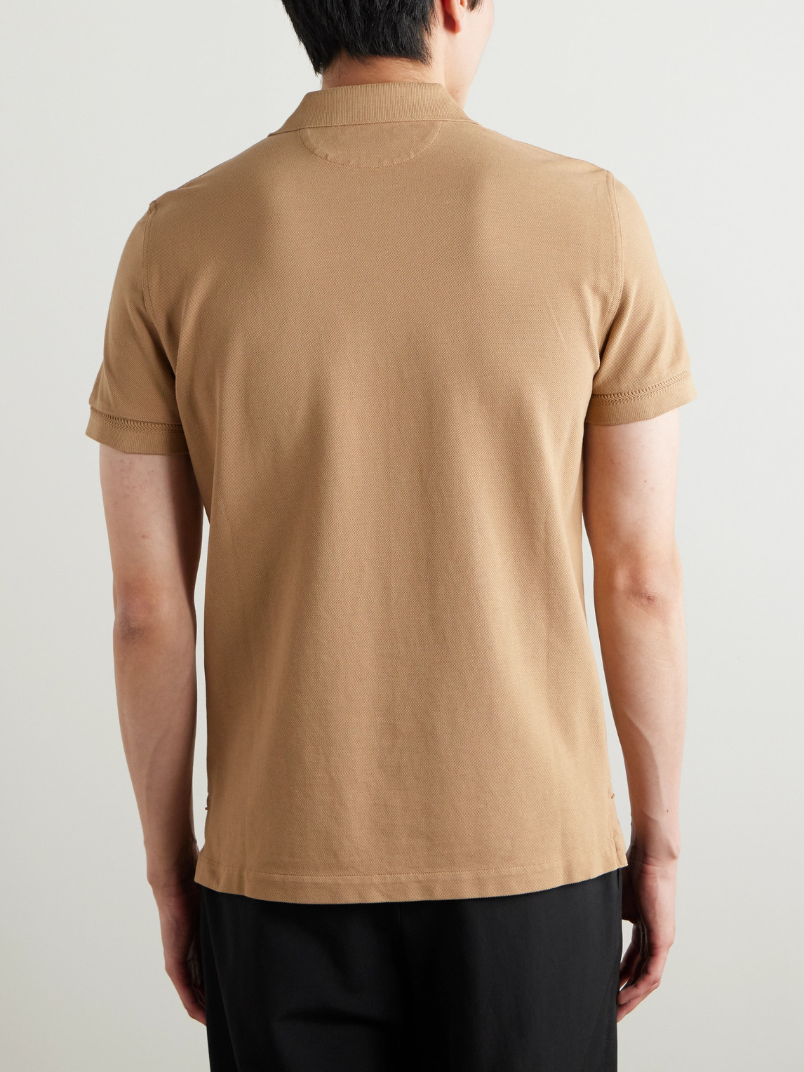 TOM FORD - Garment-Dyed Cotton-Piqué Polo Shirt - Curated Menswear