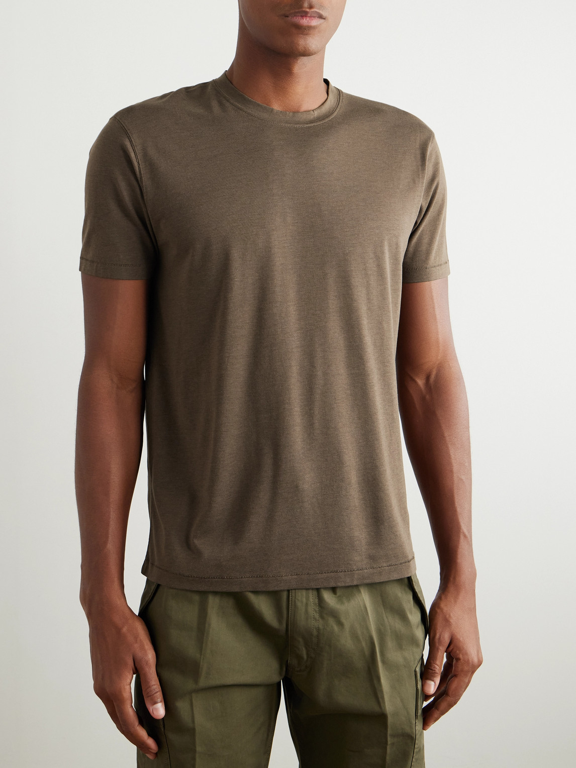 Tom Ford Short Sleeved Crewneck T-shirt In Multi