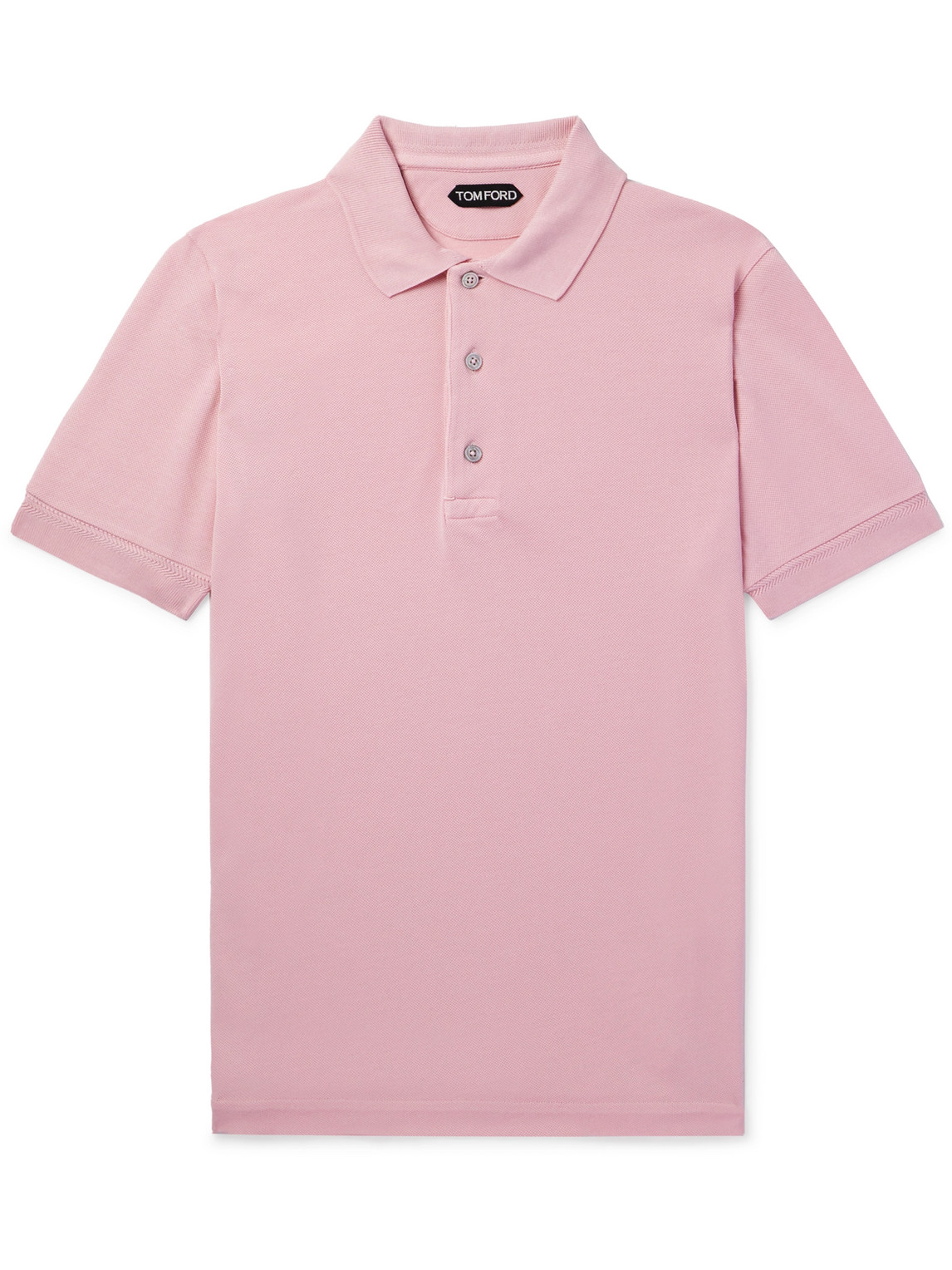 Tom Ford Pimk Short-sleeves Polo In Cotton Piquet Jersey Man In Pink