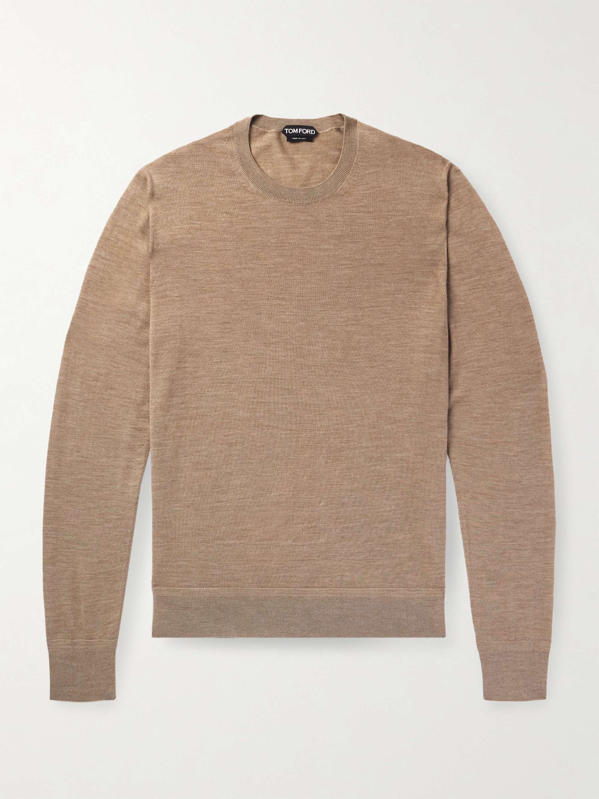 Slim fit wool sweater deals
