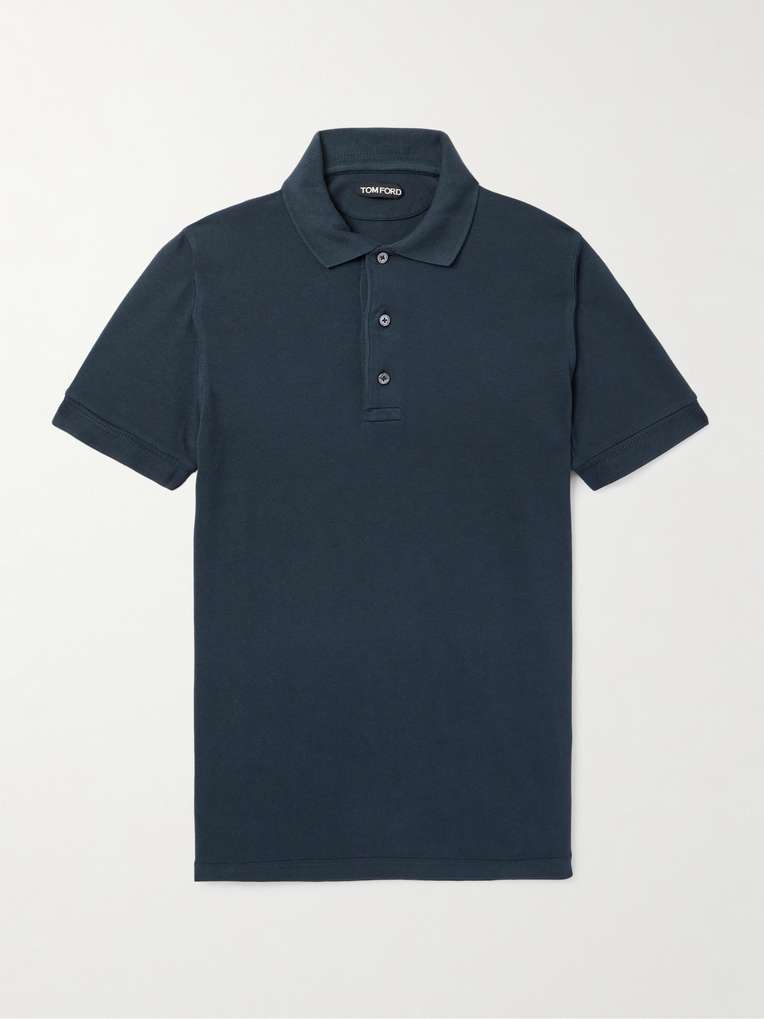 Tom Ford — Lyocell and Cotton-Blend Piqué Polo Shirt