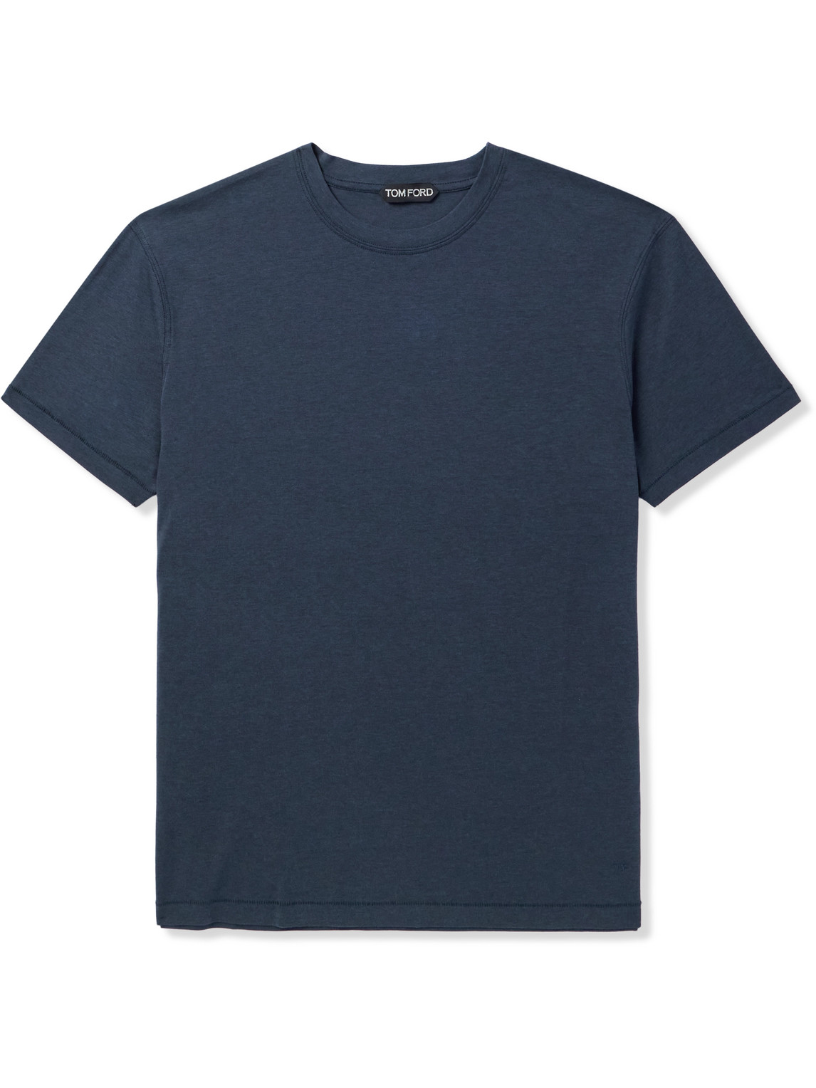 Tom Ford Slim-fit Lyocell And Cotton-blend Jersey T-shirt In Blue