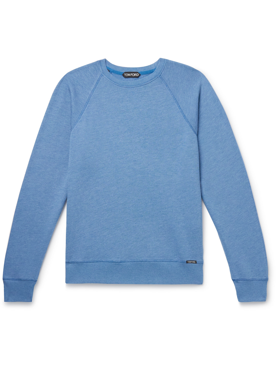 Tom Ford Cotton-blend Jersey Sweatshirt In Blue