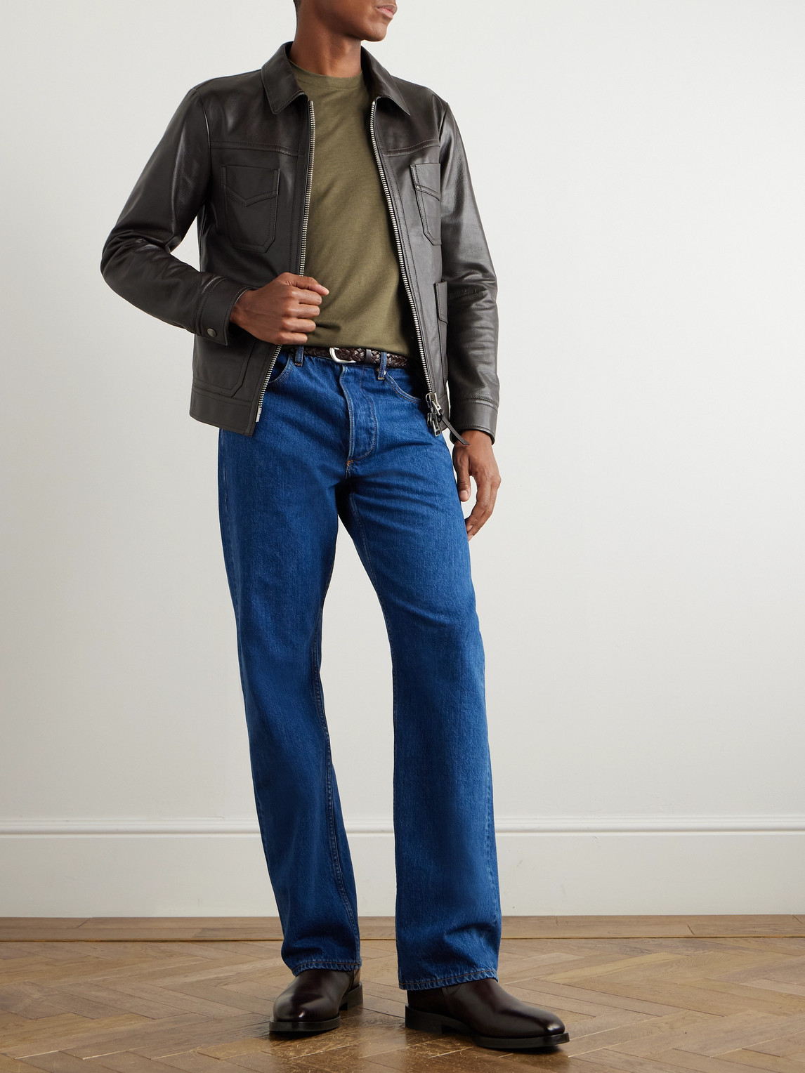 Tom Ford Slim-fit Lyocell And Cotton-blend Jersey T-shirt In Green