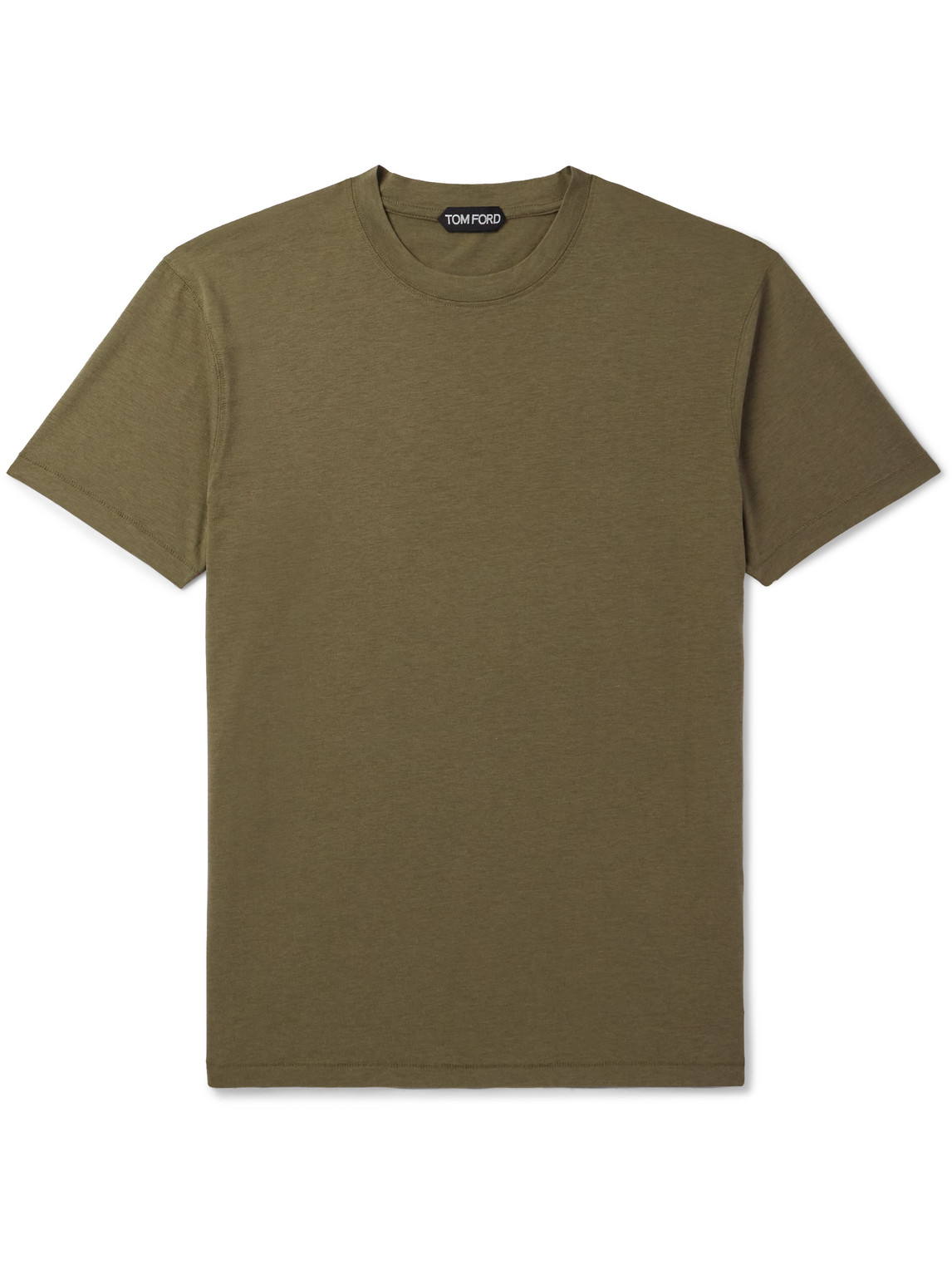 Tom Ford Slim-fit Lyocell And Cotton-blend Jersey T-shirt In Green