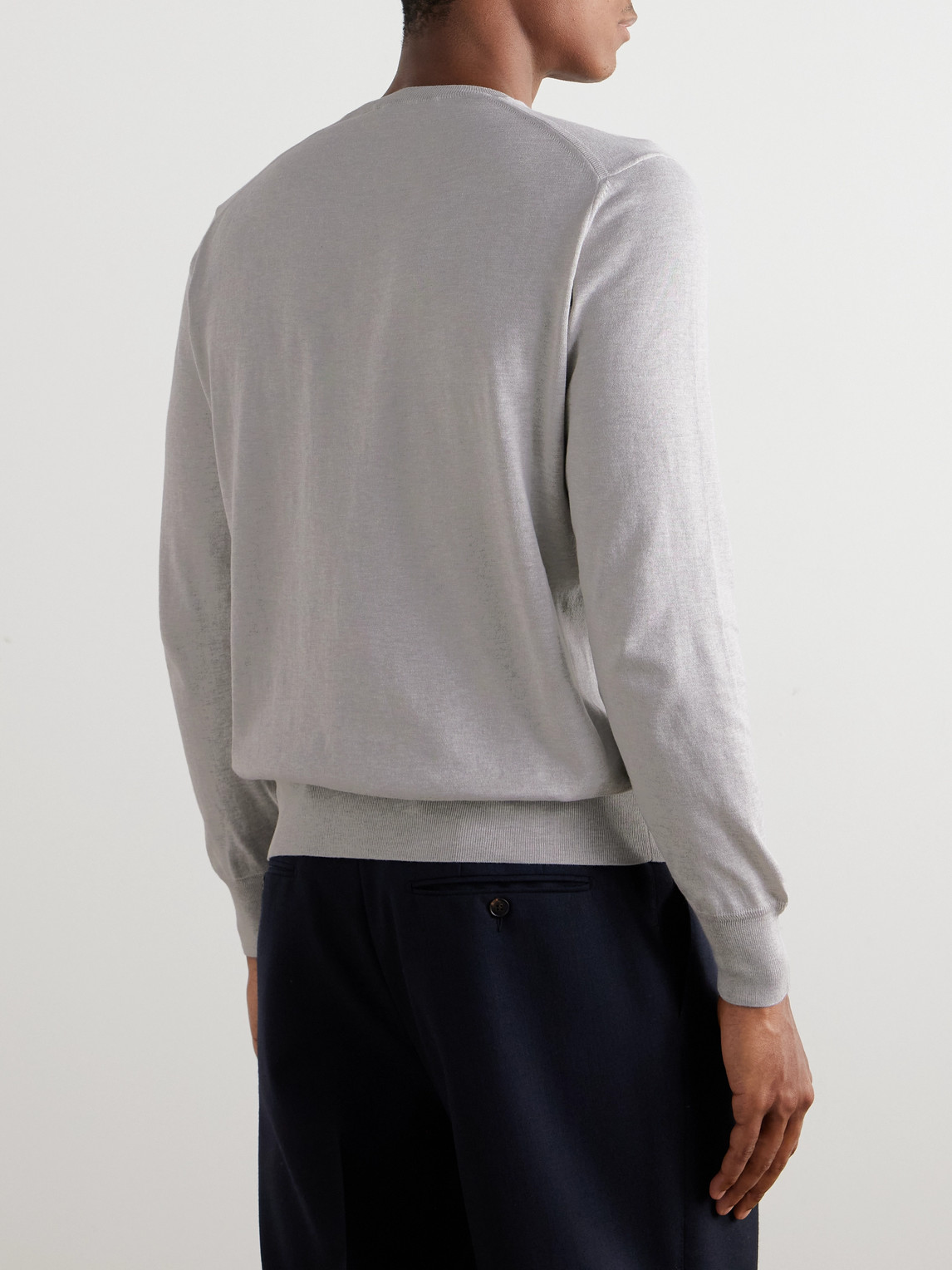 Shop Tom Ford Cotton Sweater In Gray