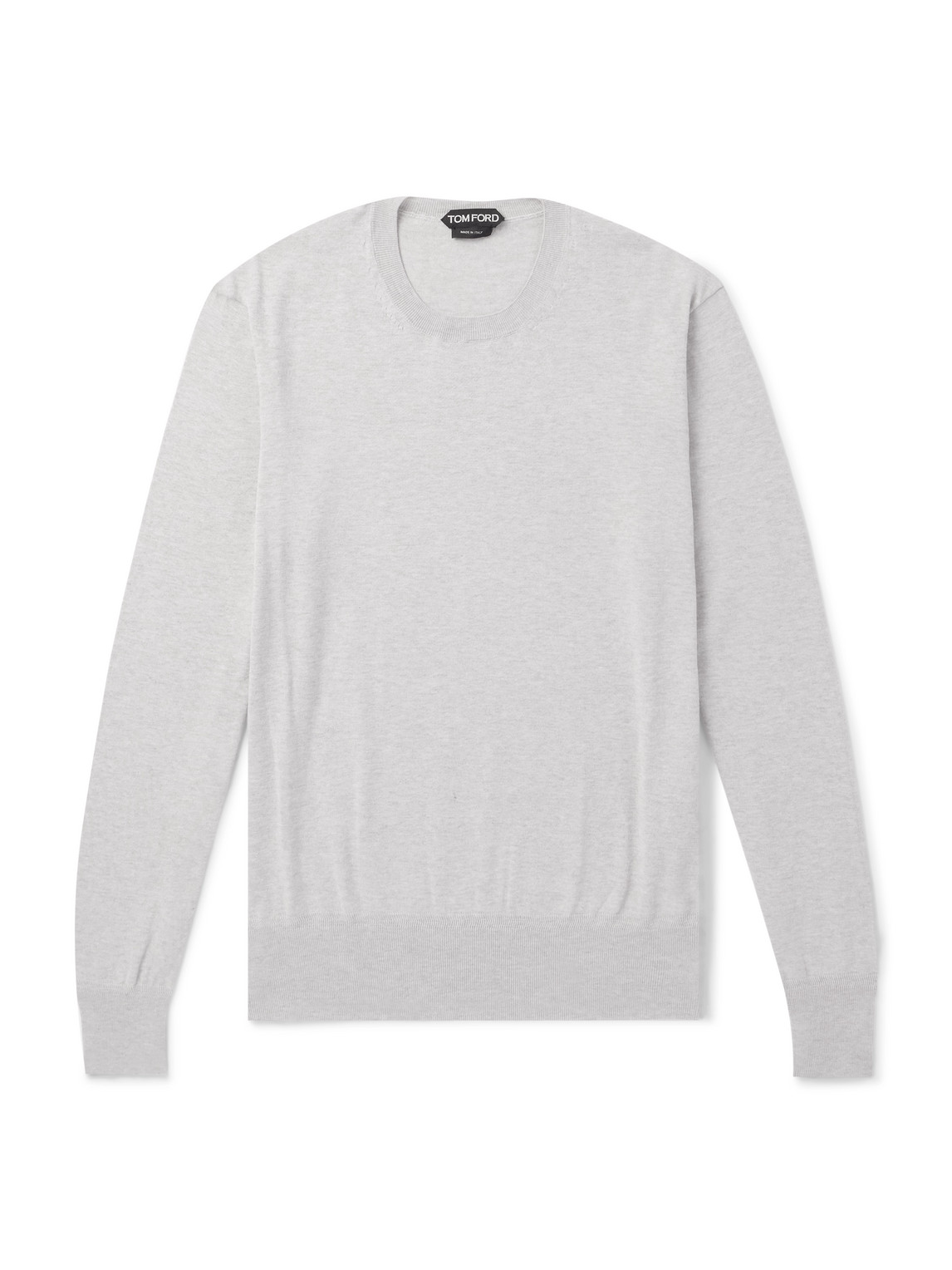 Tom Ford Cotton Sweater In Gray