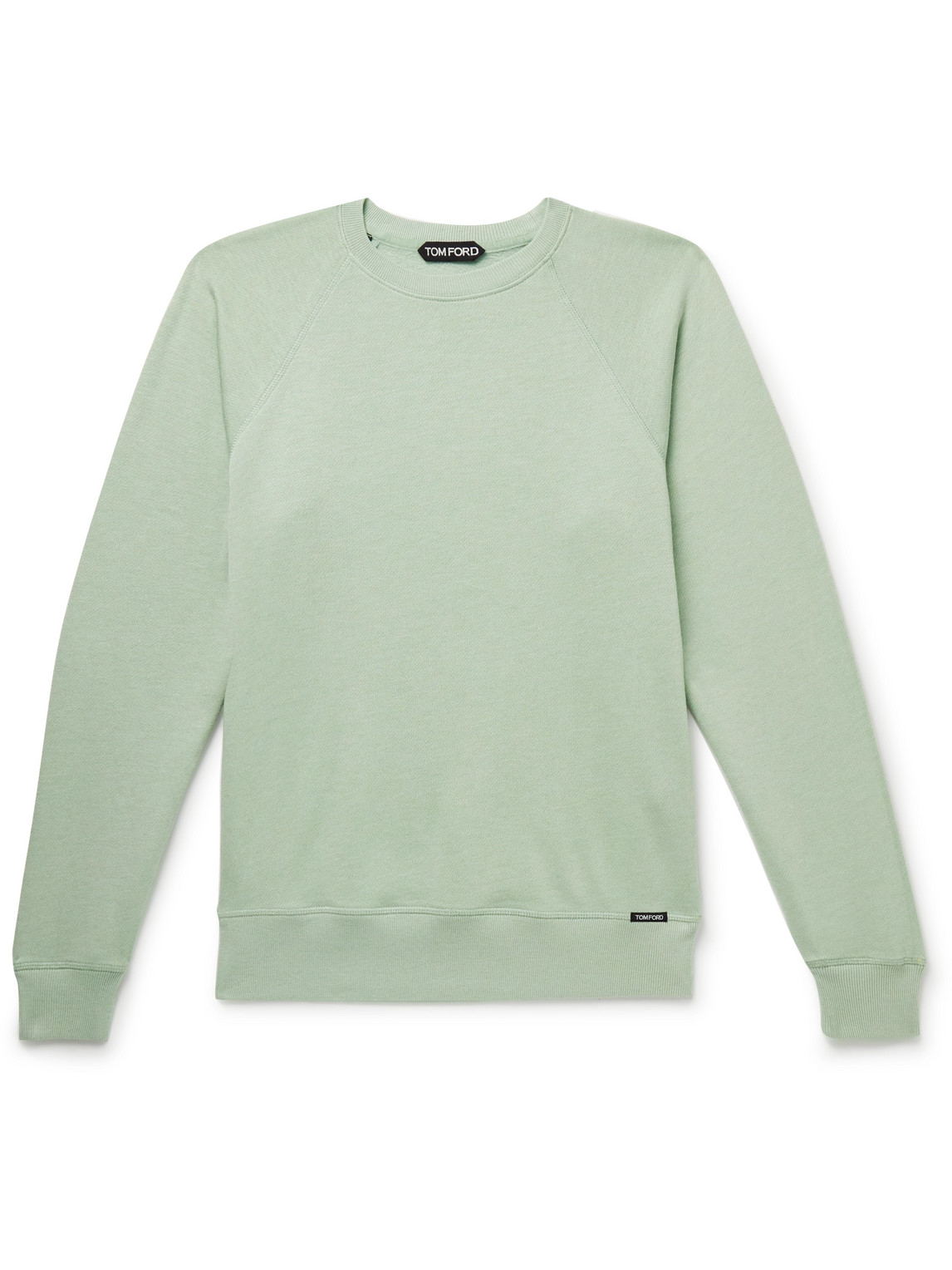 Tom Ford Cotton-blend Jersey Sweatshirt In Green