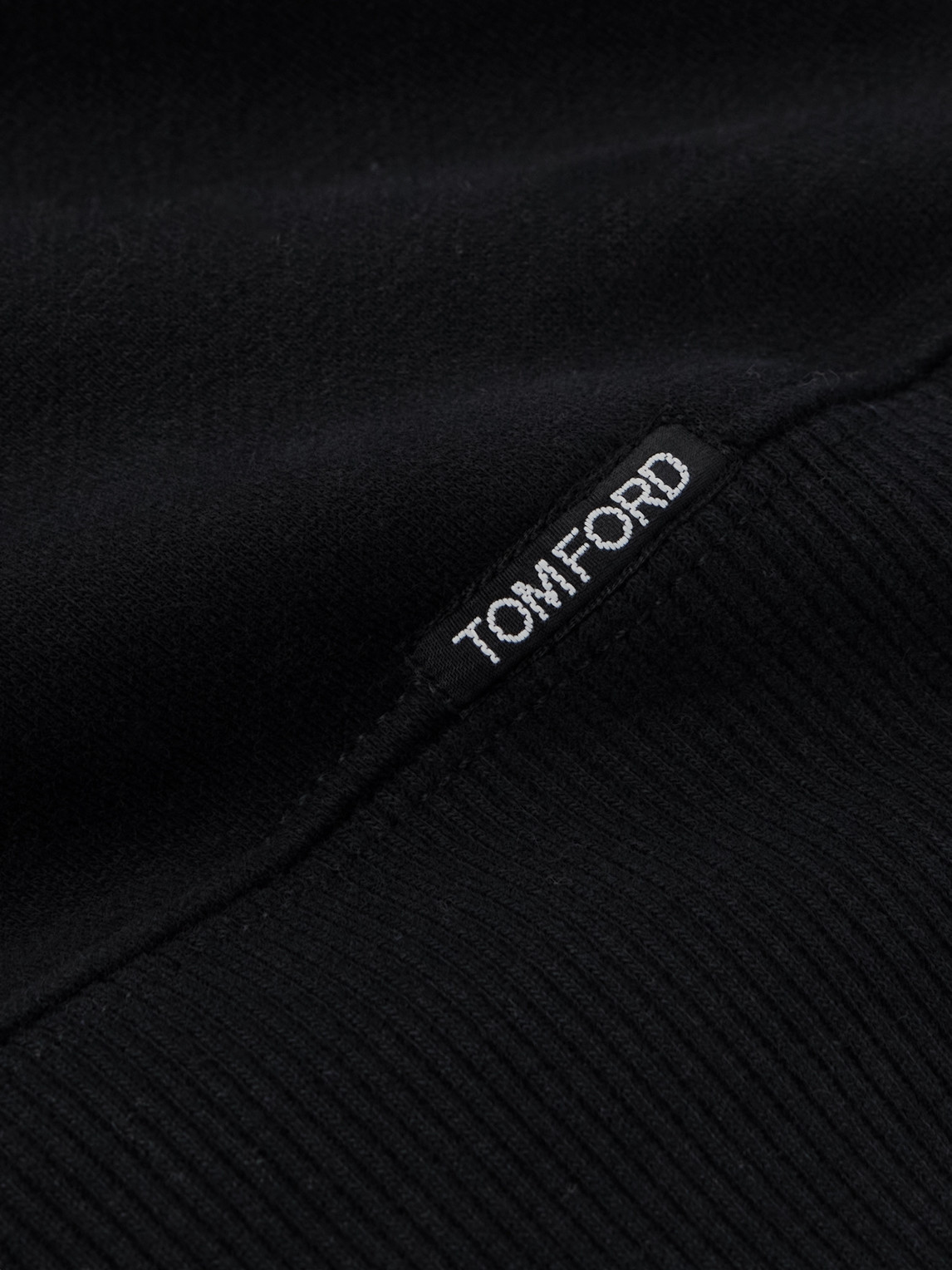 Tom Ford Cotton-blend Jersey Sweatshirt In Black
