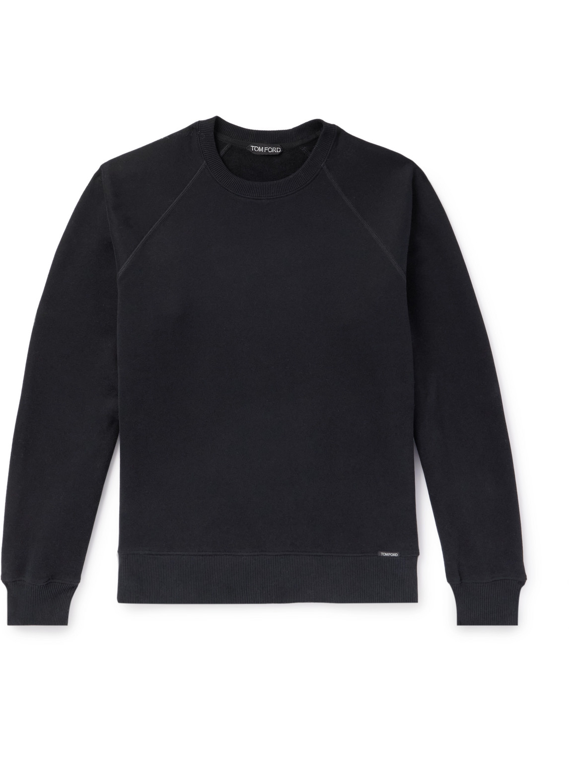 Tom Ford Cotton-blend Jersey Sweatshirt In Black
