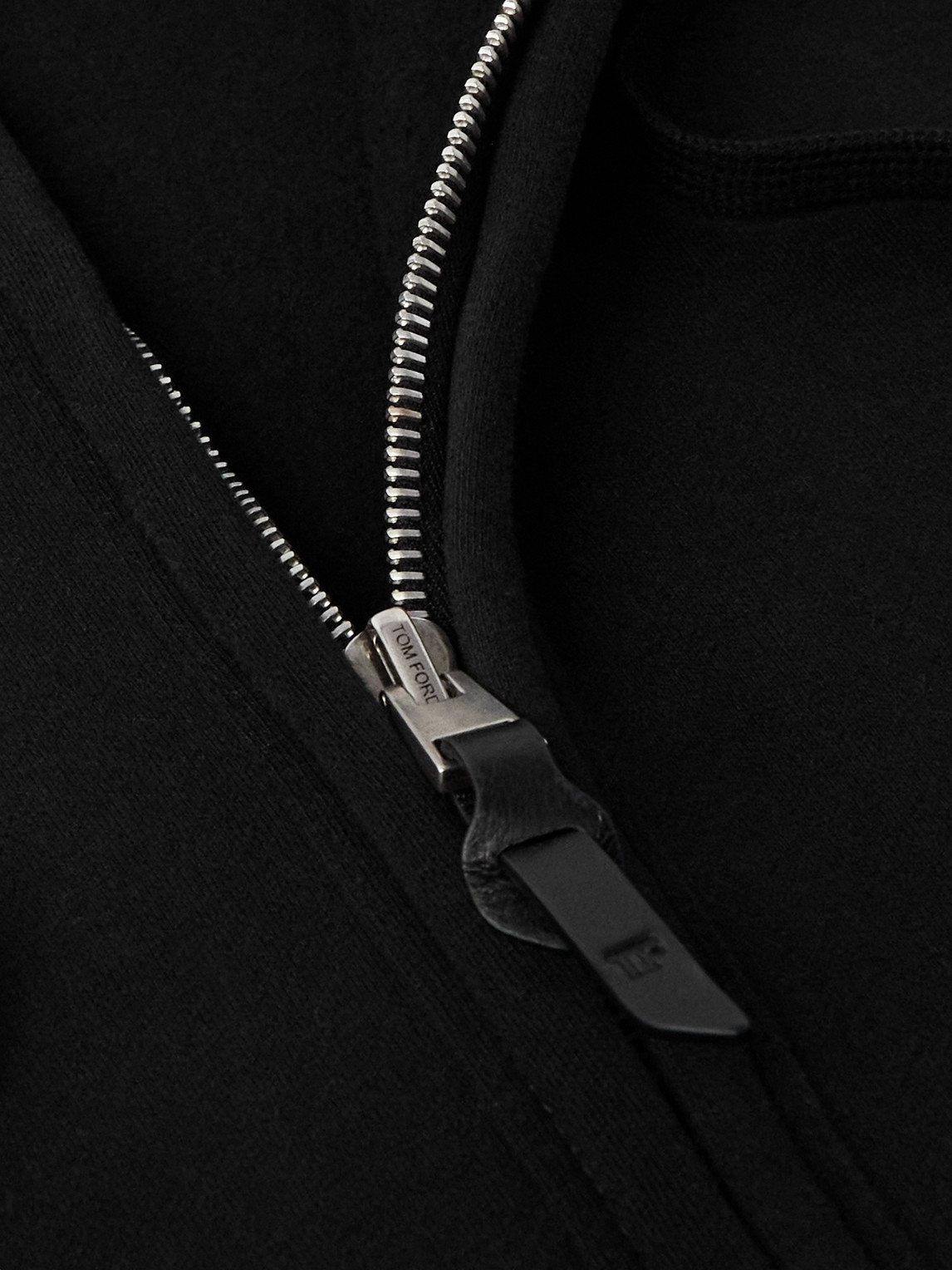 TOM FORD SLIM-FIT COTTON-BLEND JERSEY ZIP-UP HOODIE
