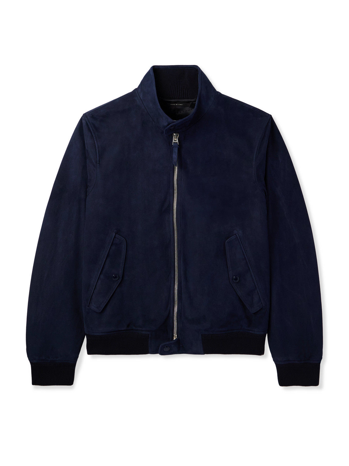 Tom Ford Suede Harrington Jacket In Blue