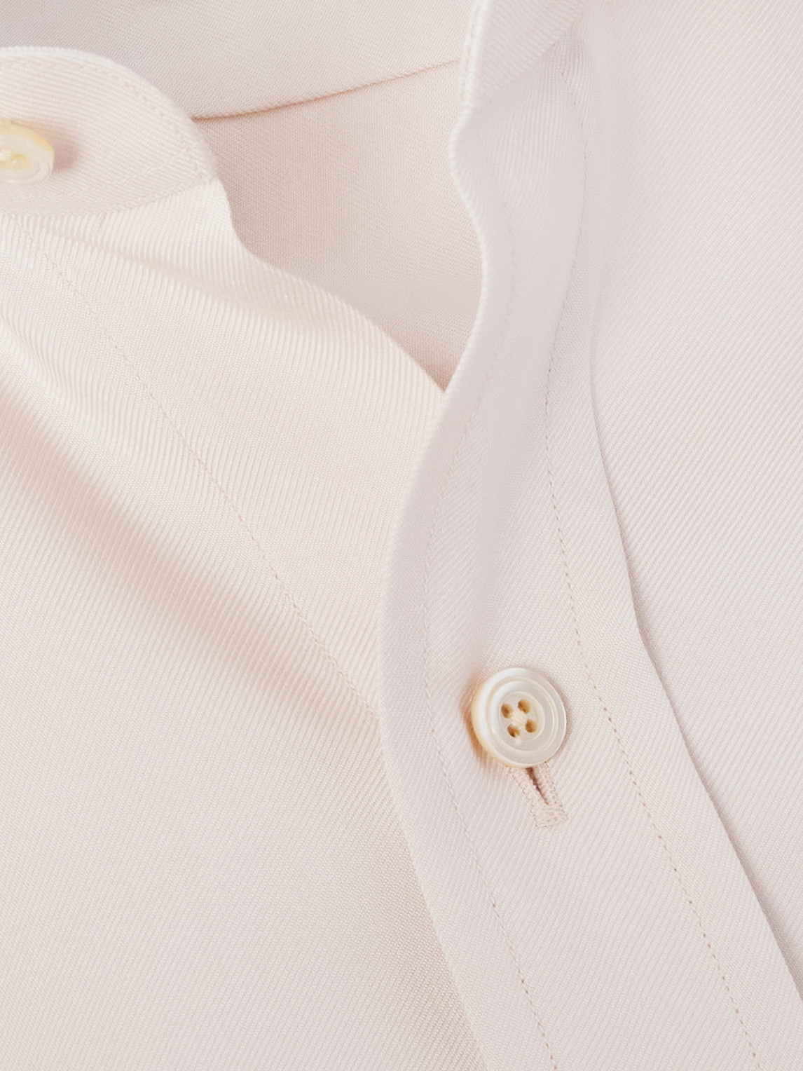 Tom Ford Slim-fit Cutaway-collar Twill Shirt In Pink