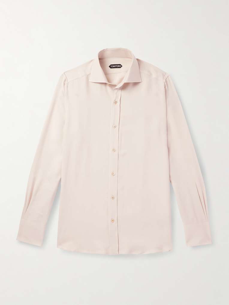 Tom Ford — Slim-Fit Cutaway-Collar Twill Shirt