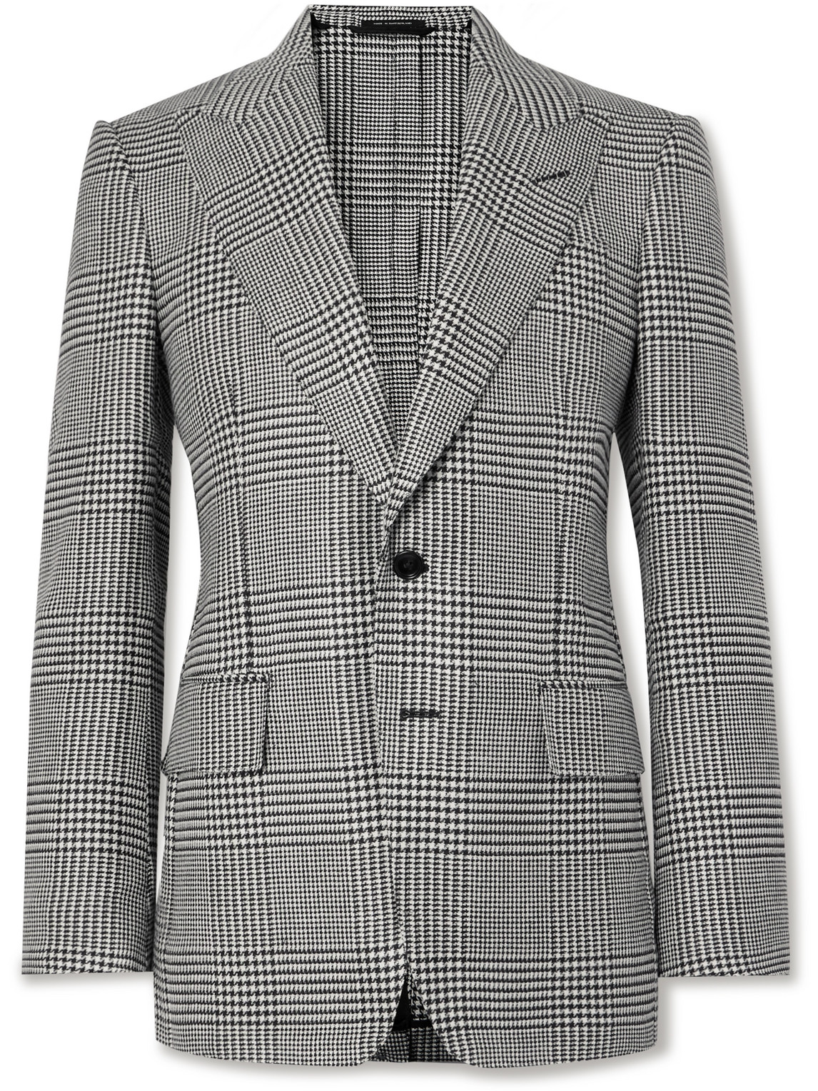 Dyllan Prince of Wales Checked Stretch Wool, Silk, Linen and Mohair-Blend Blazer