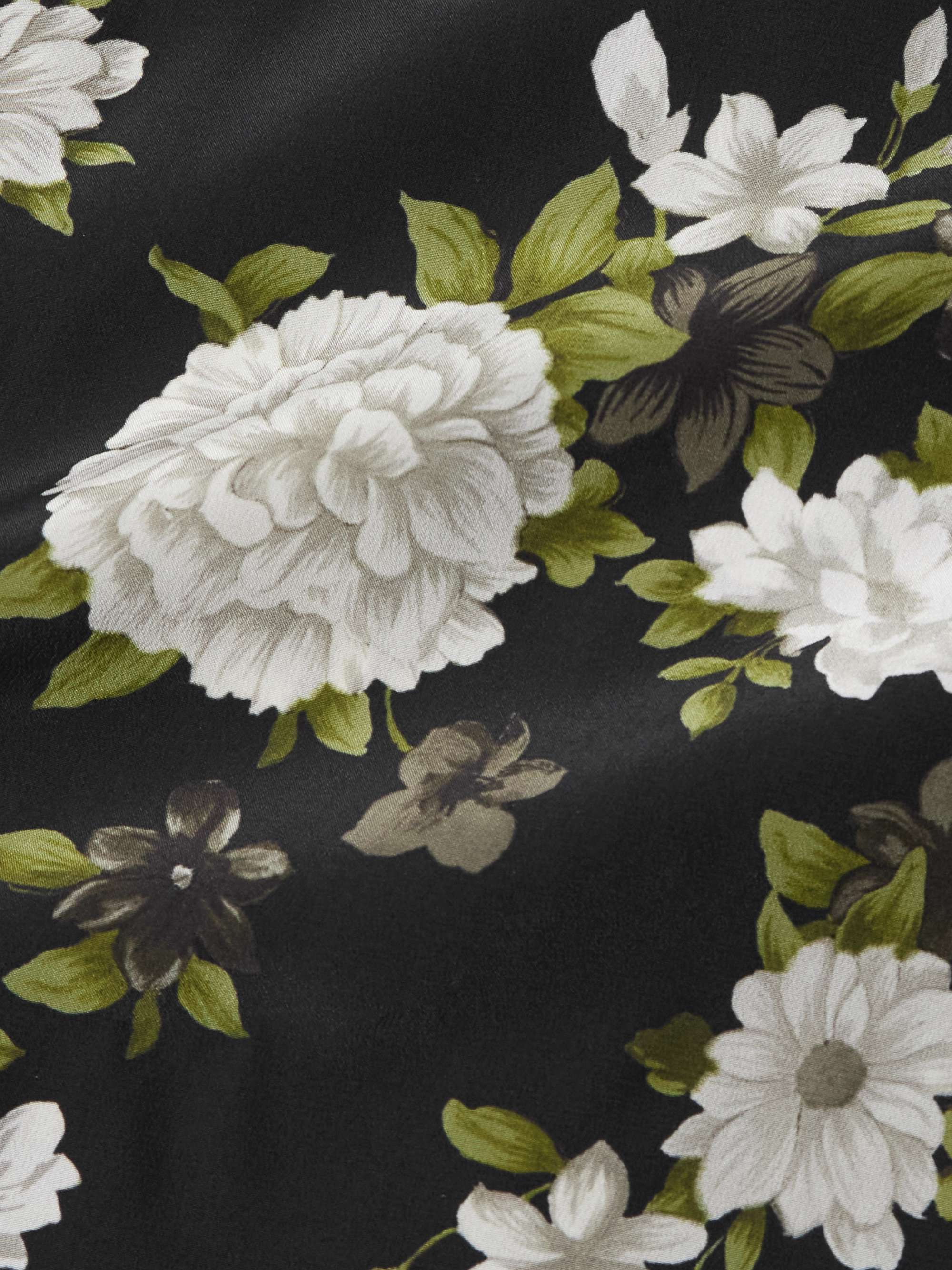 TOM FORD Hendrix Button-Down Collar Floral-Print Silk-Crepe