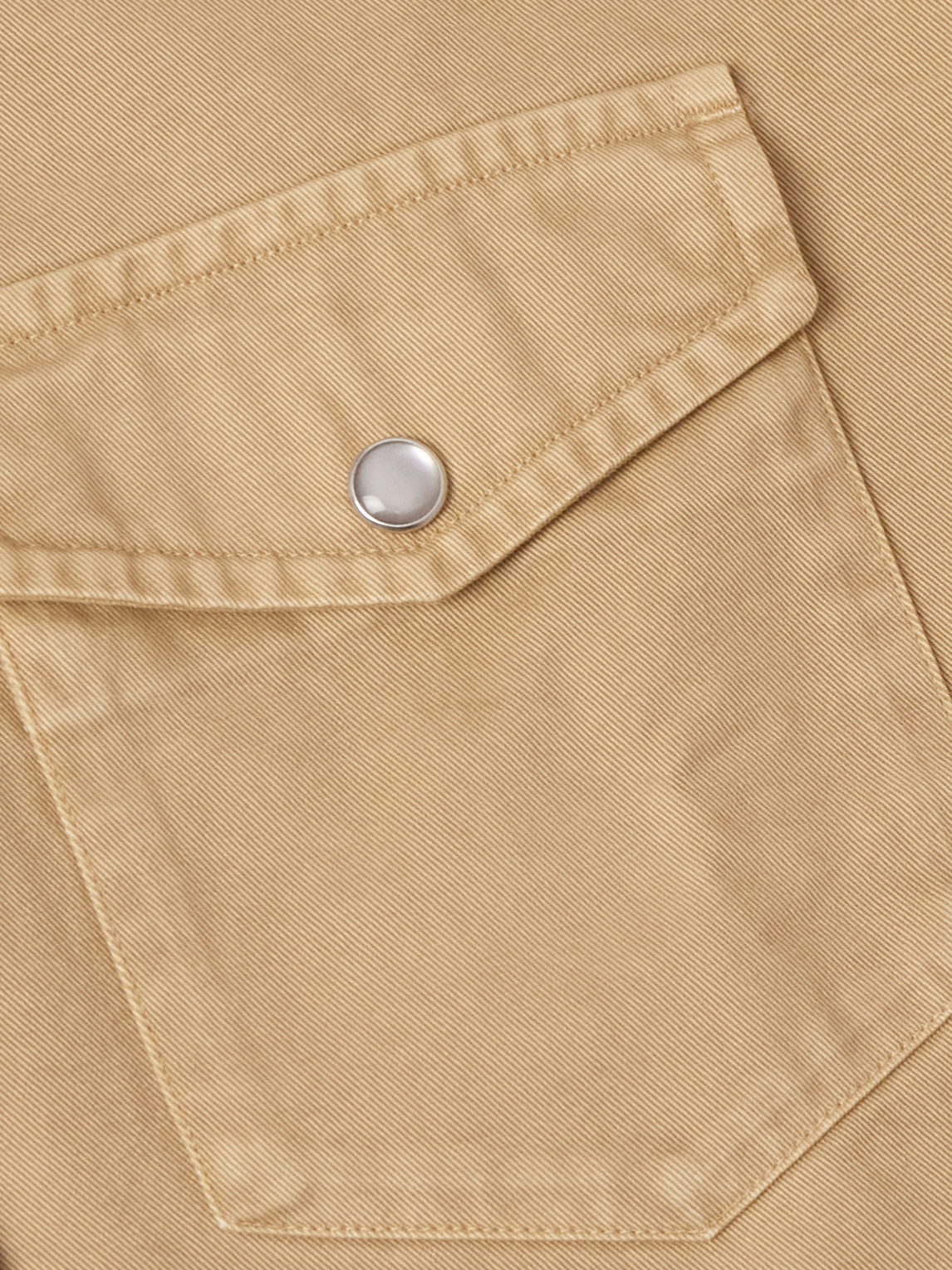 Tom Ford Slim-fit Garment-dyed Cotton-twill Western Shirt In Neutrals