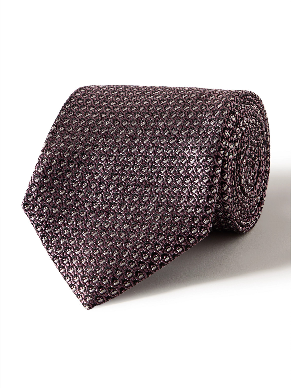 Tom Ford 8cm Silk-jacquard Tie In Brown