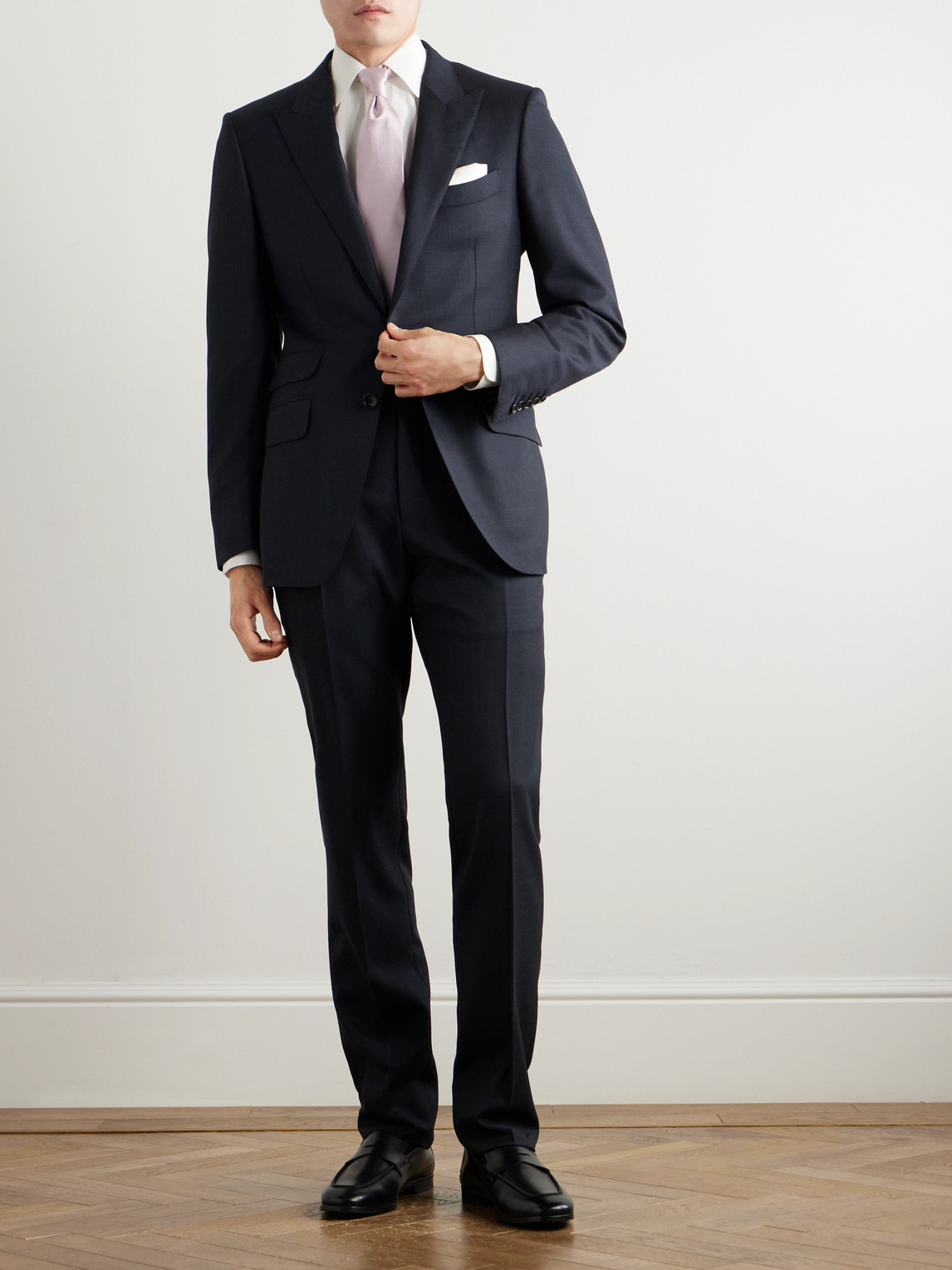 Tom Ford | 86H03J693O5 | Navy | O'Connor Wool-Blend Suit Jacket