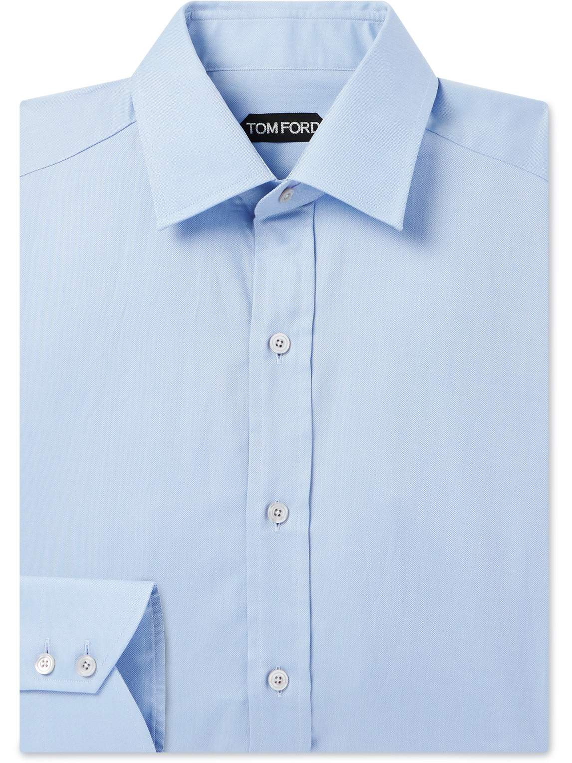Tom Ford Slim-Fit Cutaway-Collar Cotton Oxford Shirt - Men