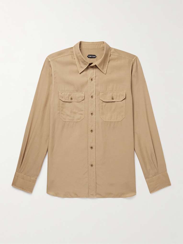 Tom Ford — Slim-Fit Garment-Dyed Twill Shirt