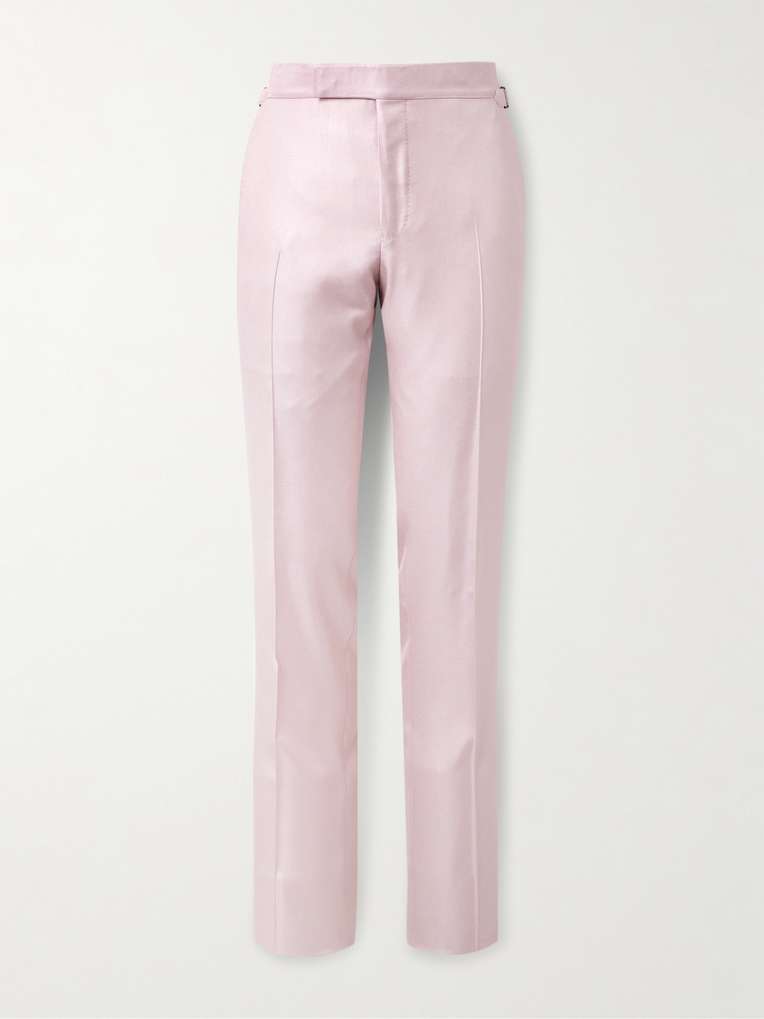 Tom Ford — O'Connor Straight-Leg Silk-Twill Suit Trousers