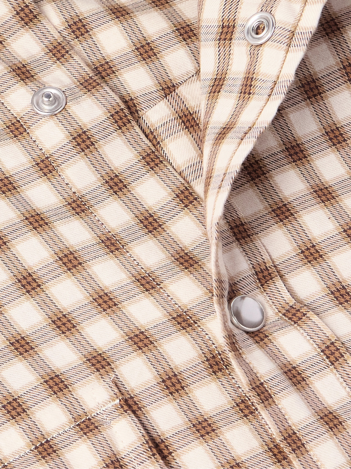 Tom Ford Checked Button-up Shirt In Brown
