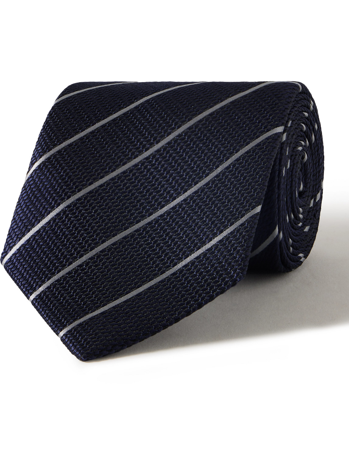 Tom Ford 8cm Striped Silk-Jacquard Tie - Men