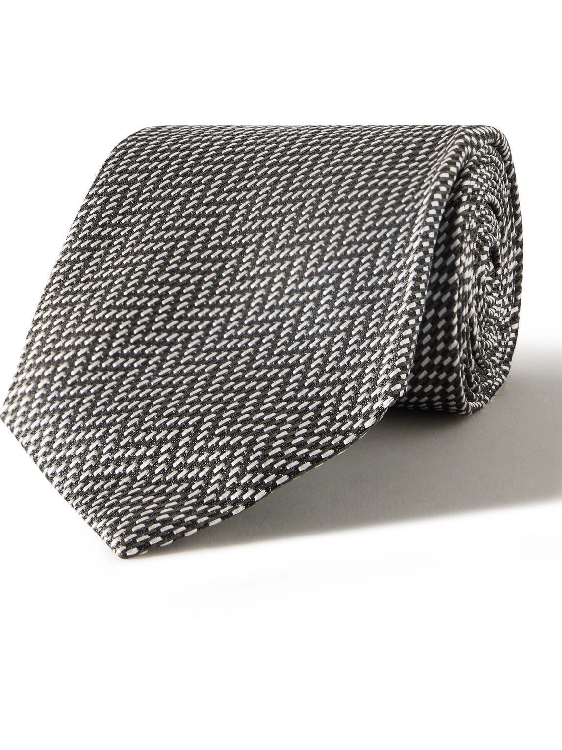 Tom Ford 8cm Silk-jacquard Tie In Neutral